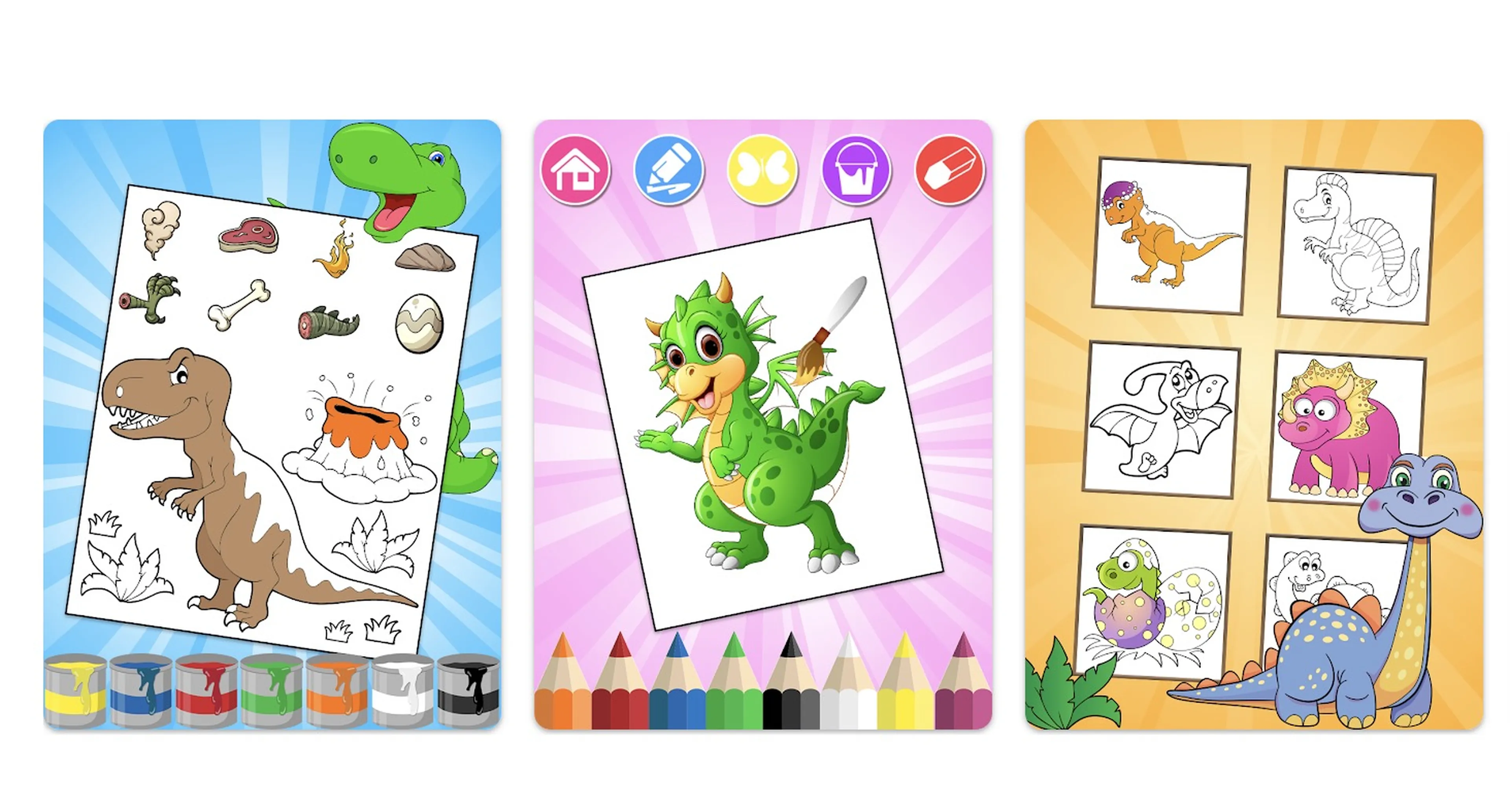 Dinosaurios para colorear