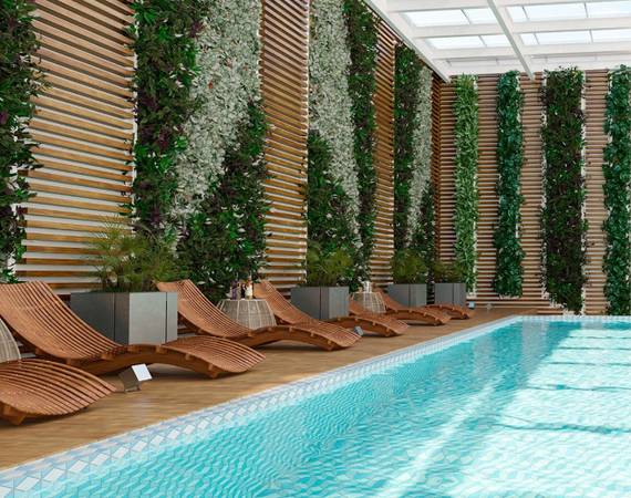 Condo with a 99m2 private terrace, high ceiling, with amenities: cinem
