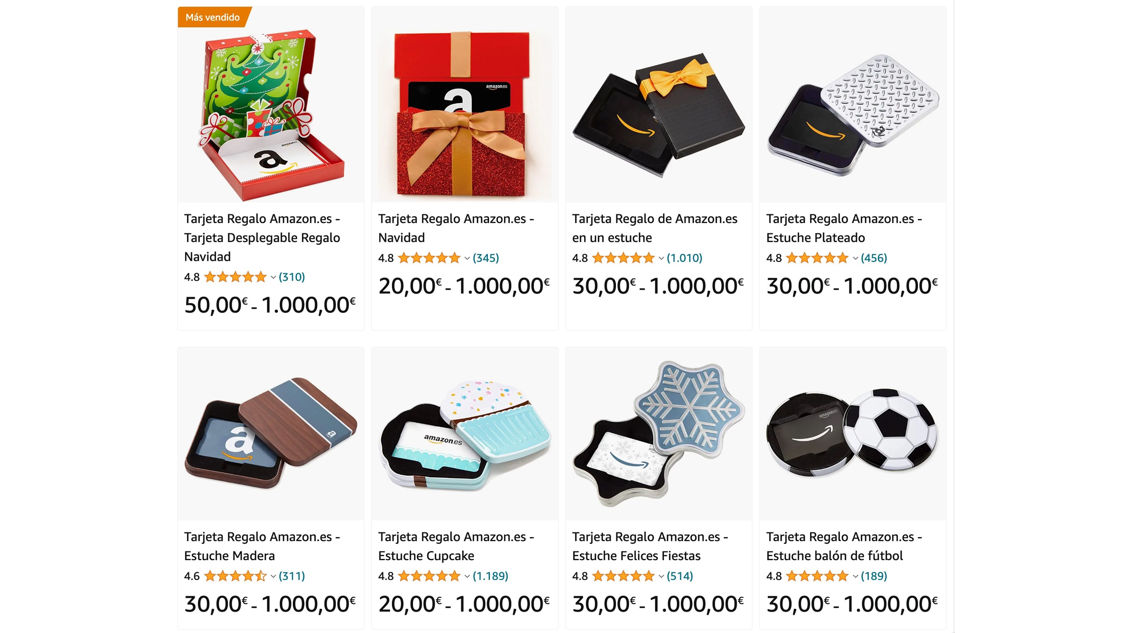 Cheques regalo físicos de Amazon