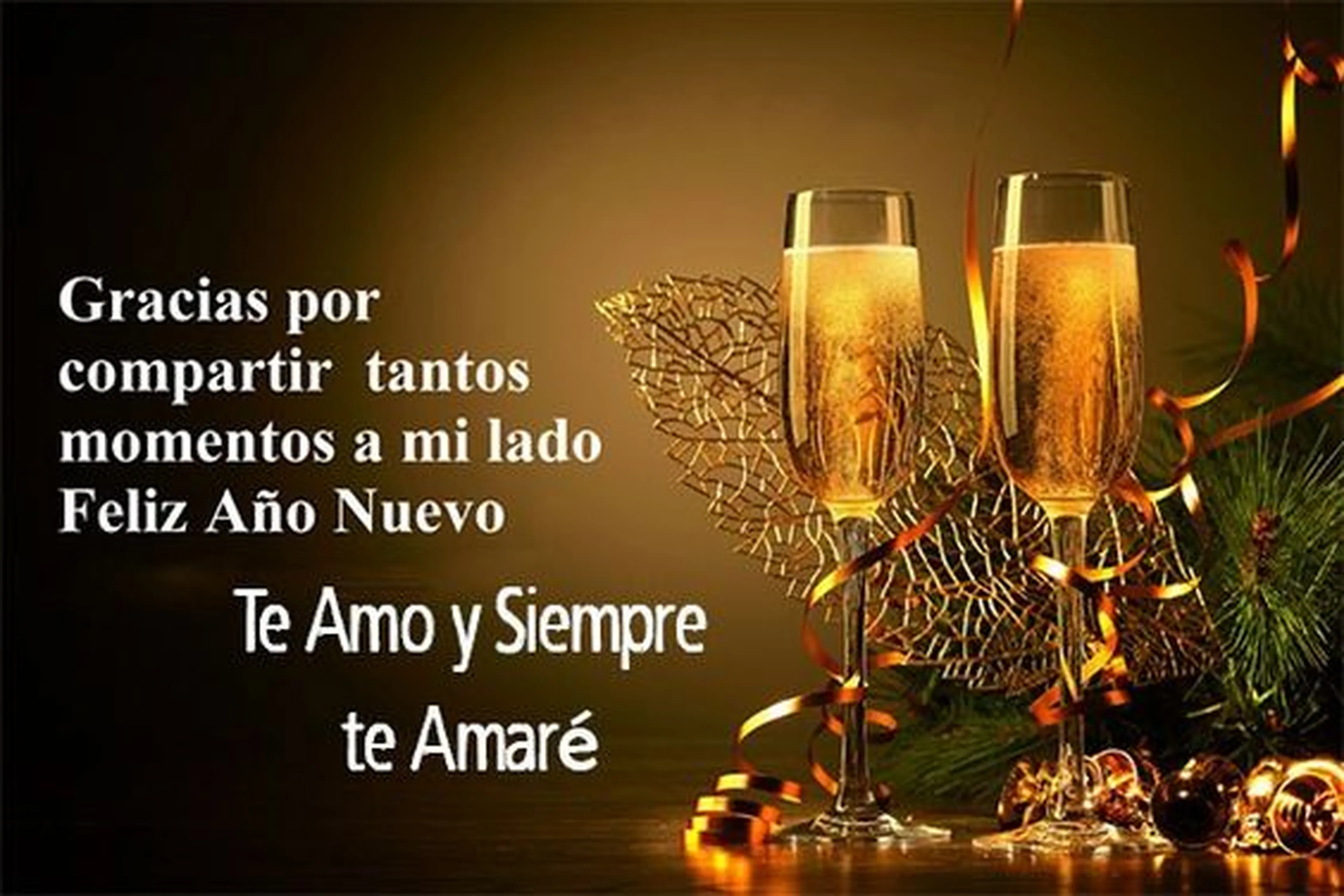 Felicitación romántica de Nochevieja