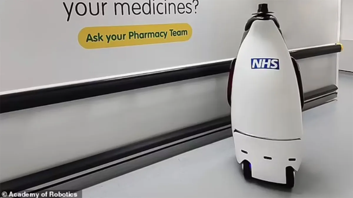 Este robot pingüino lleva los medicamentos en un hospital