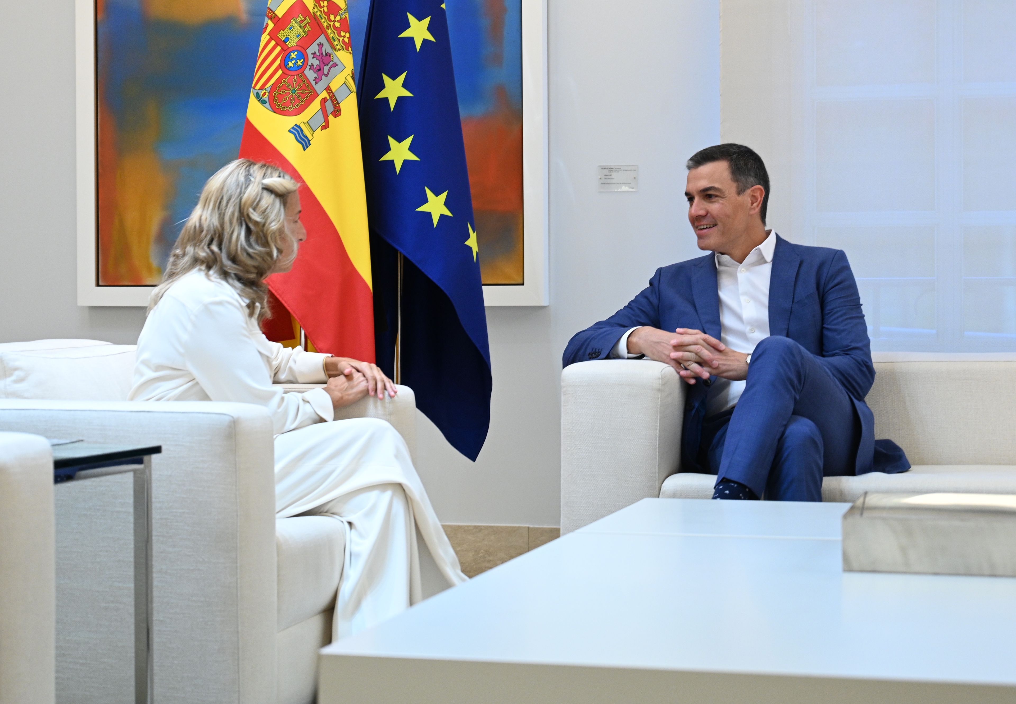 Yolanda Díaz y Pedro Sánchez.
