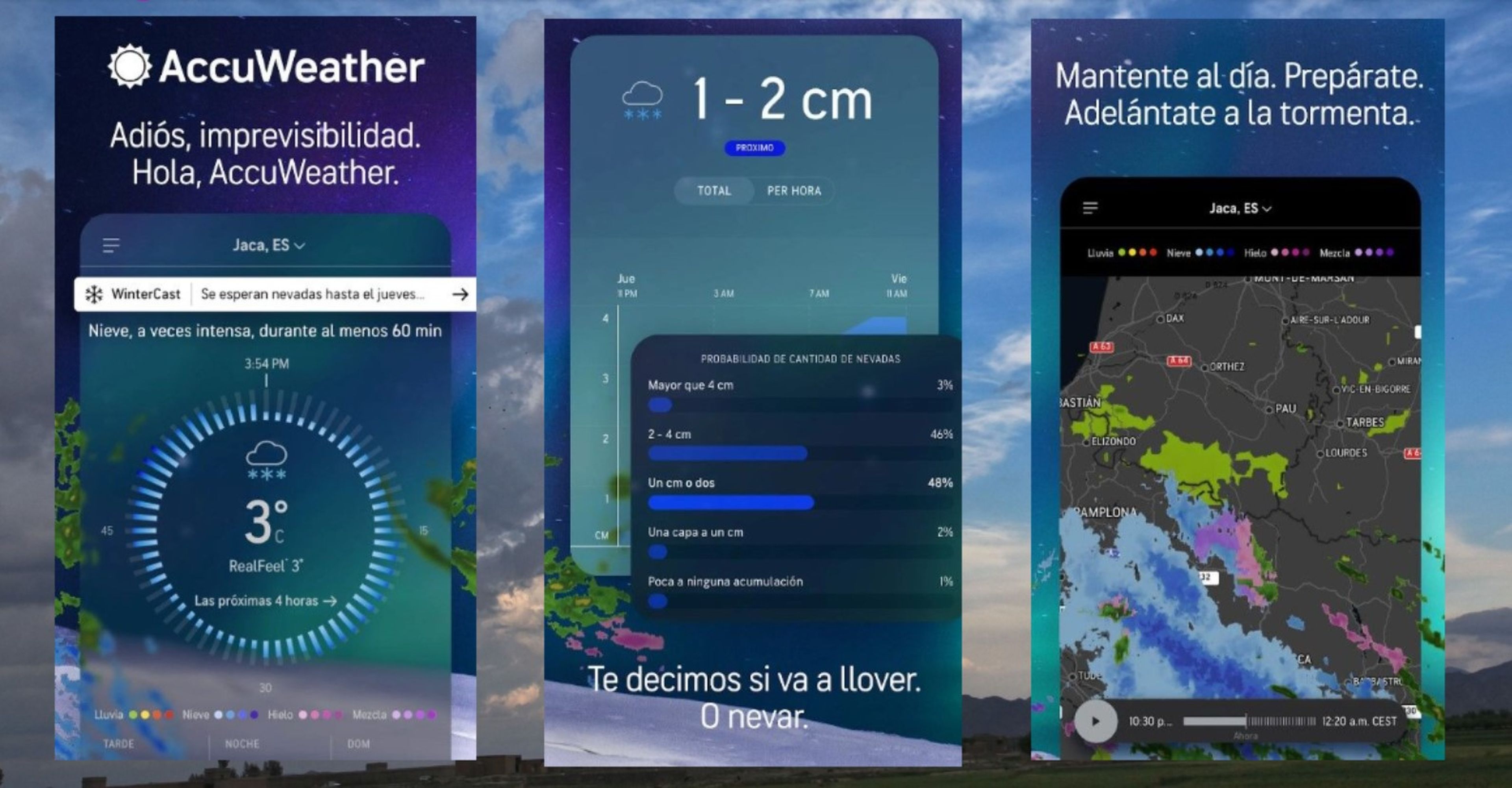 Las mejores apps para saber si va a llover o nevar estas Navidades