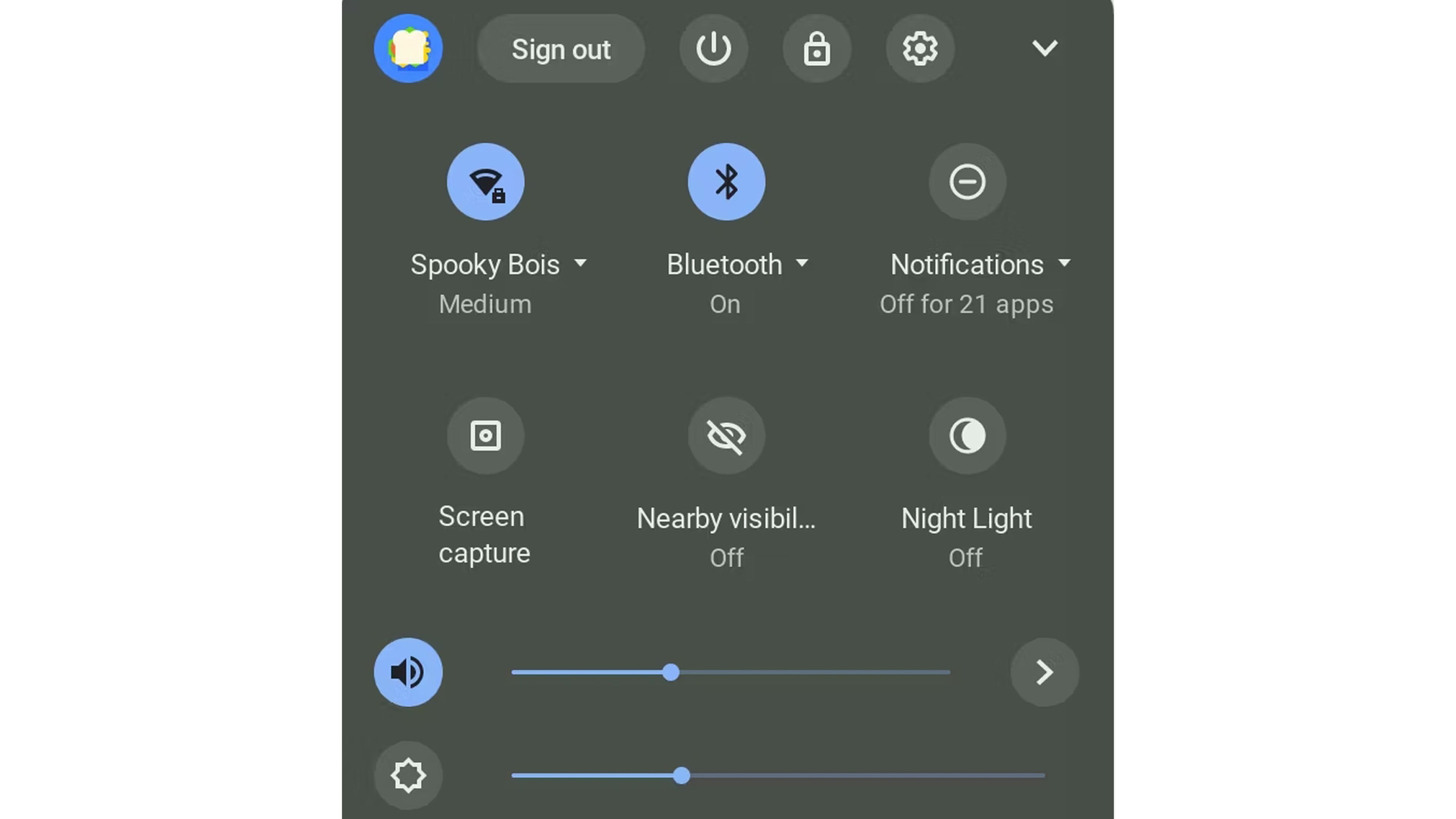 Configuraciones rápidas Chromebook