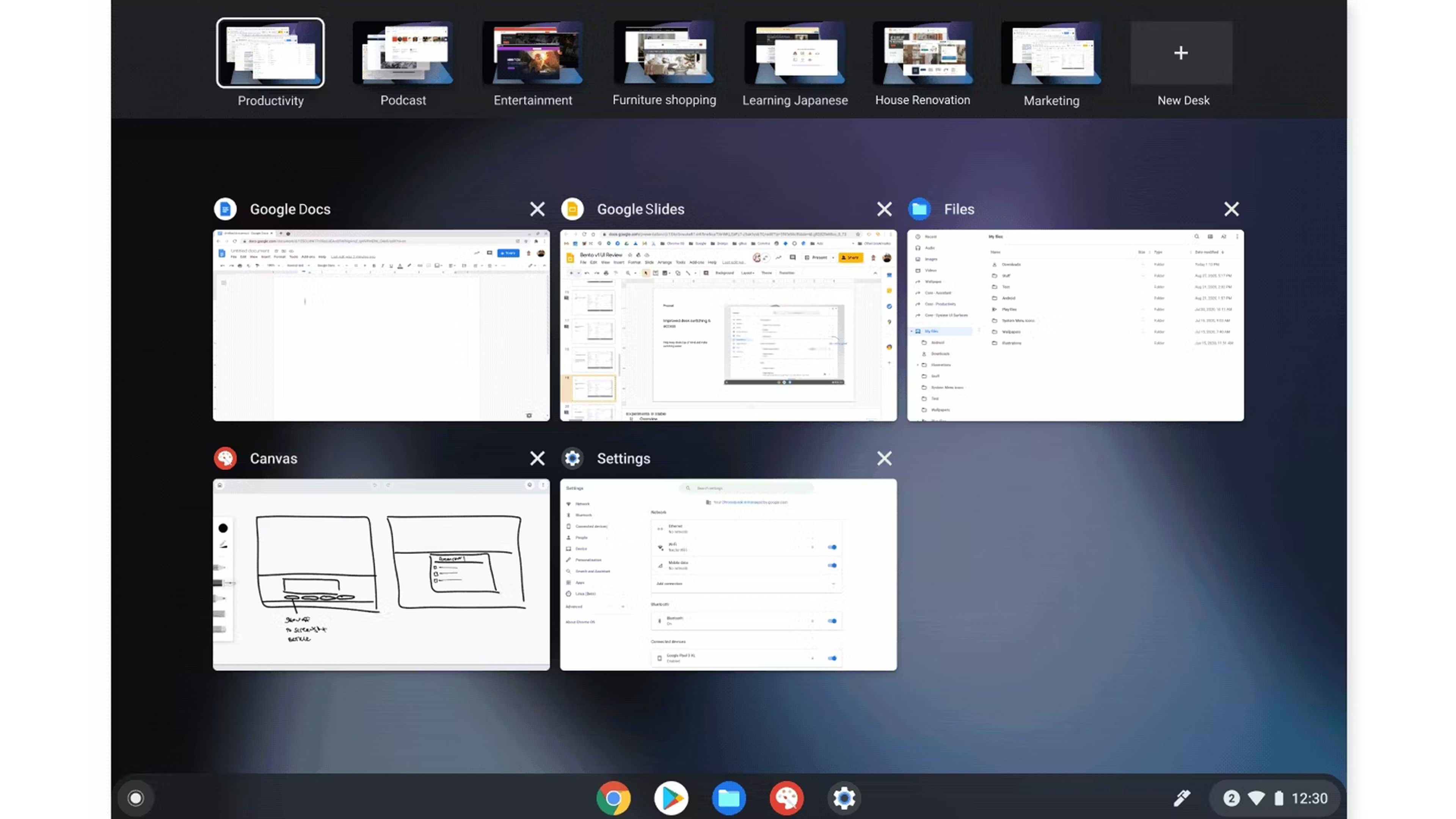 Escritorios en ChromeOS