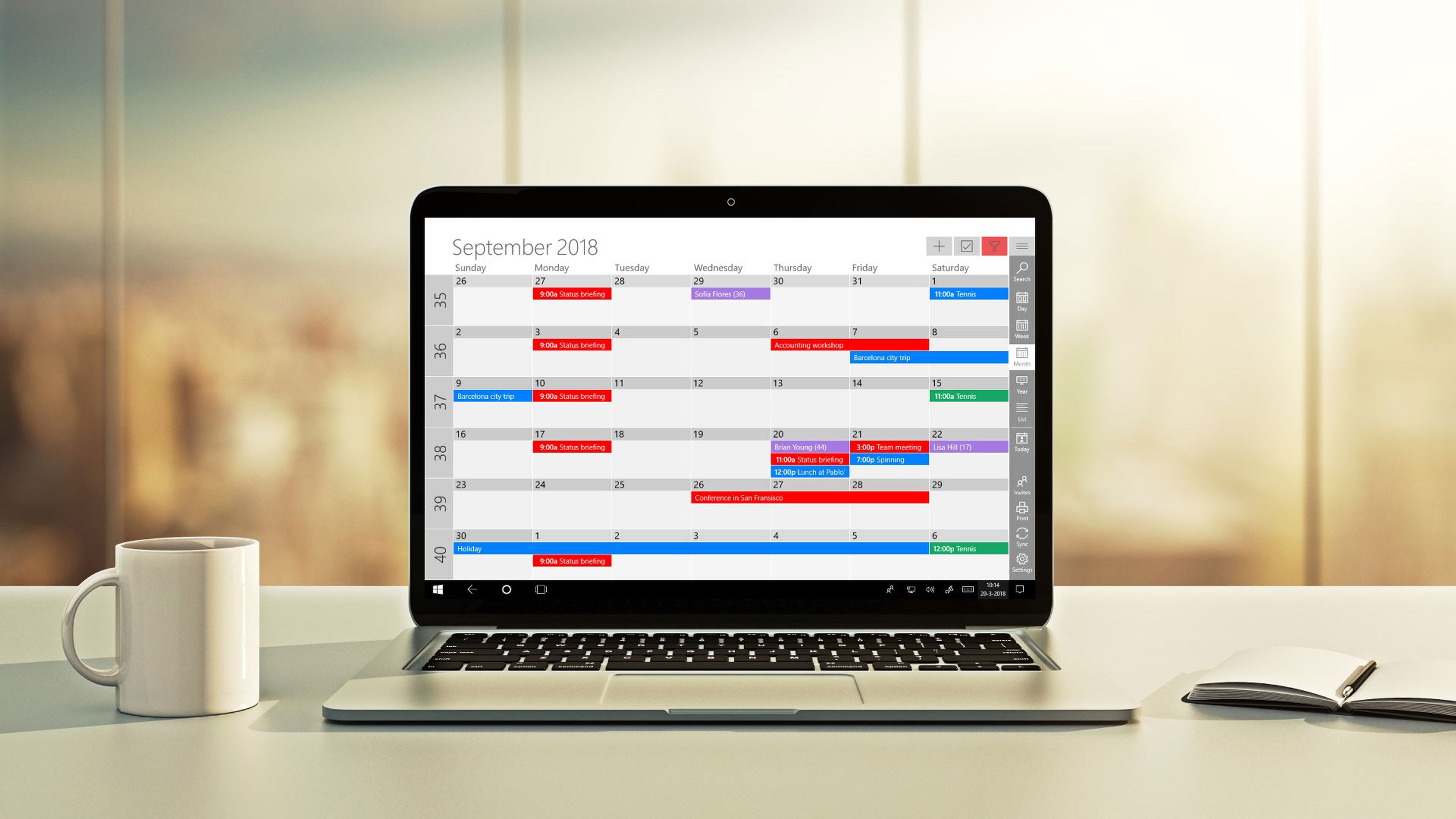 Calendario Windows 10