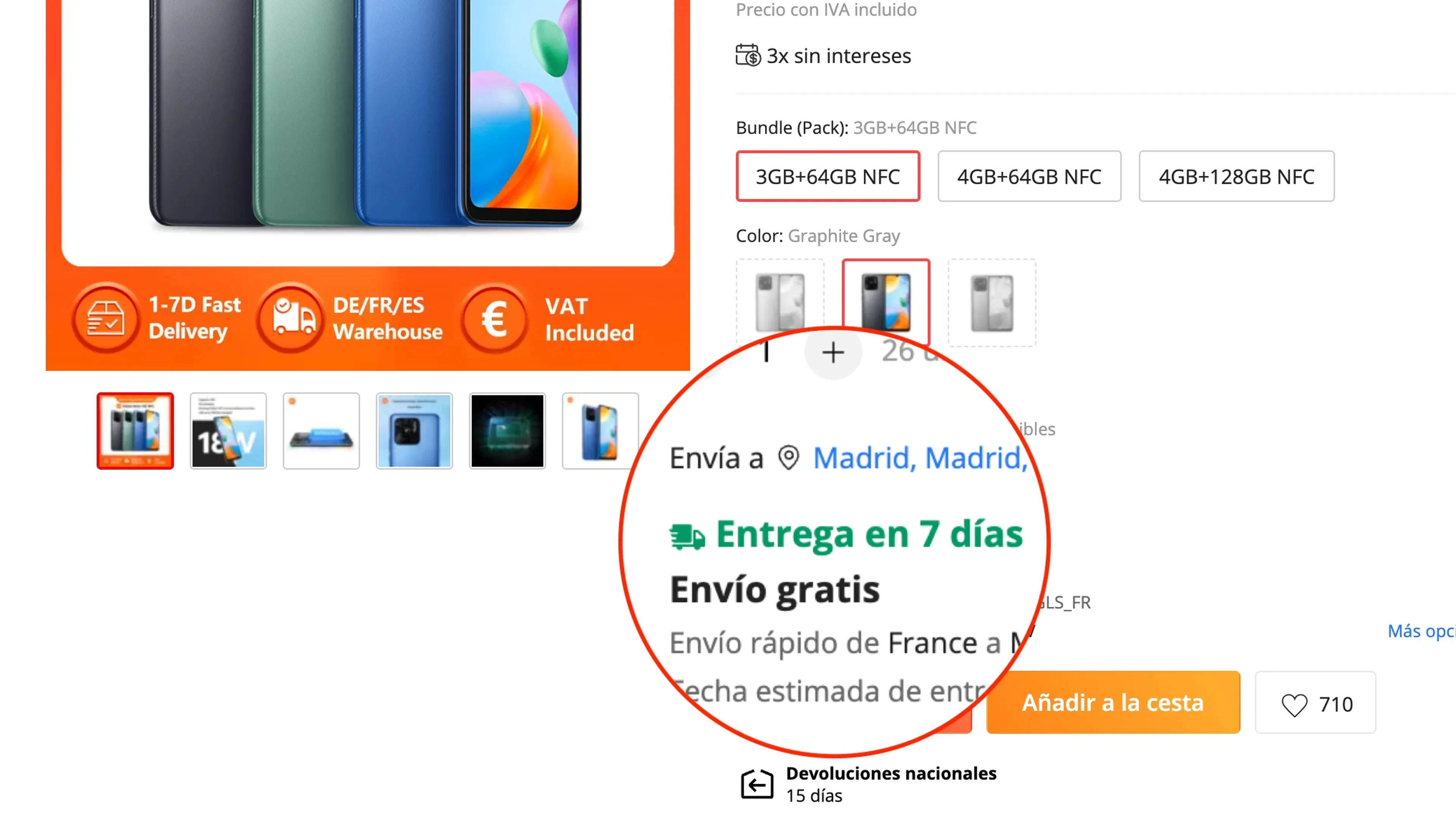 Envío de AliExpress a España