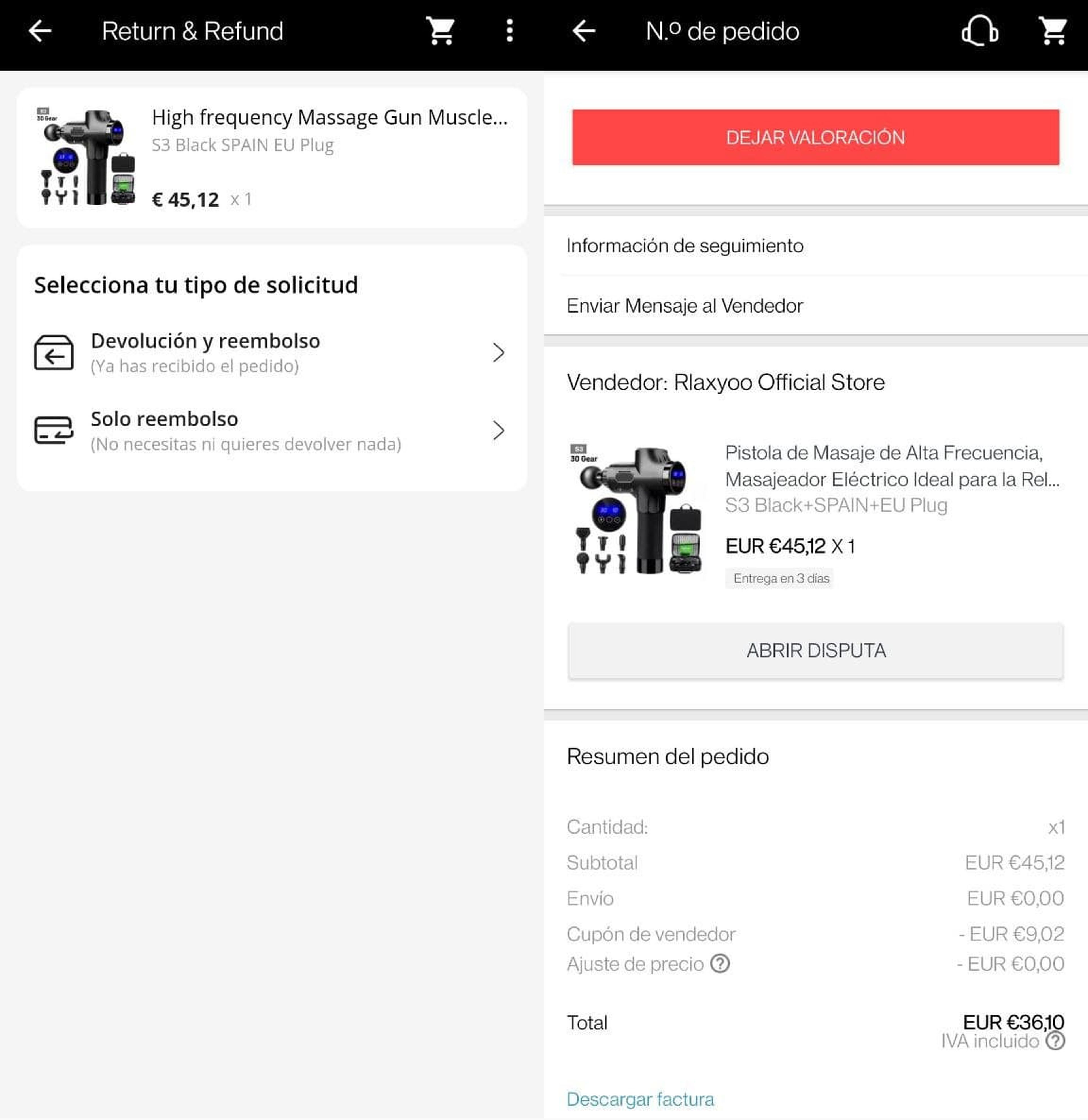 Disputa AliExpress