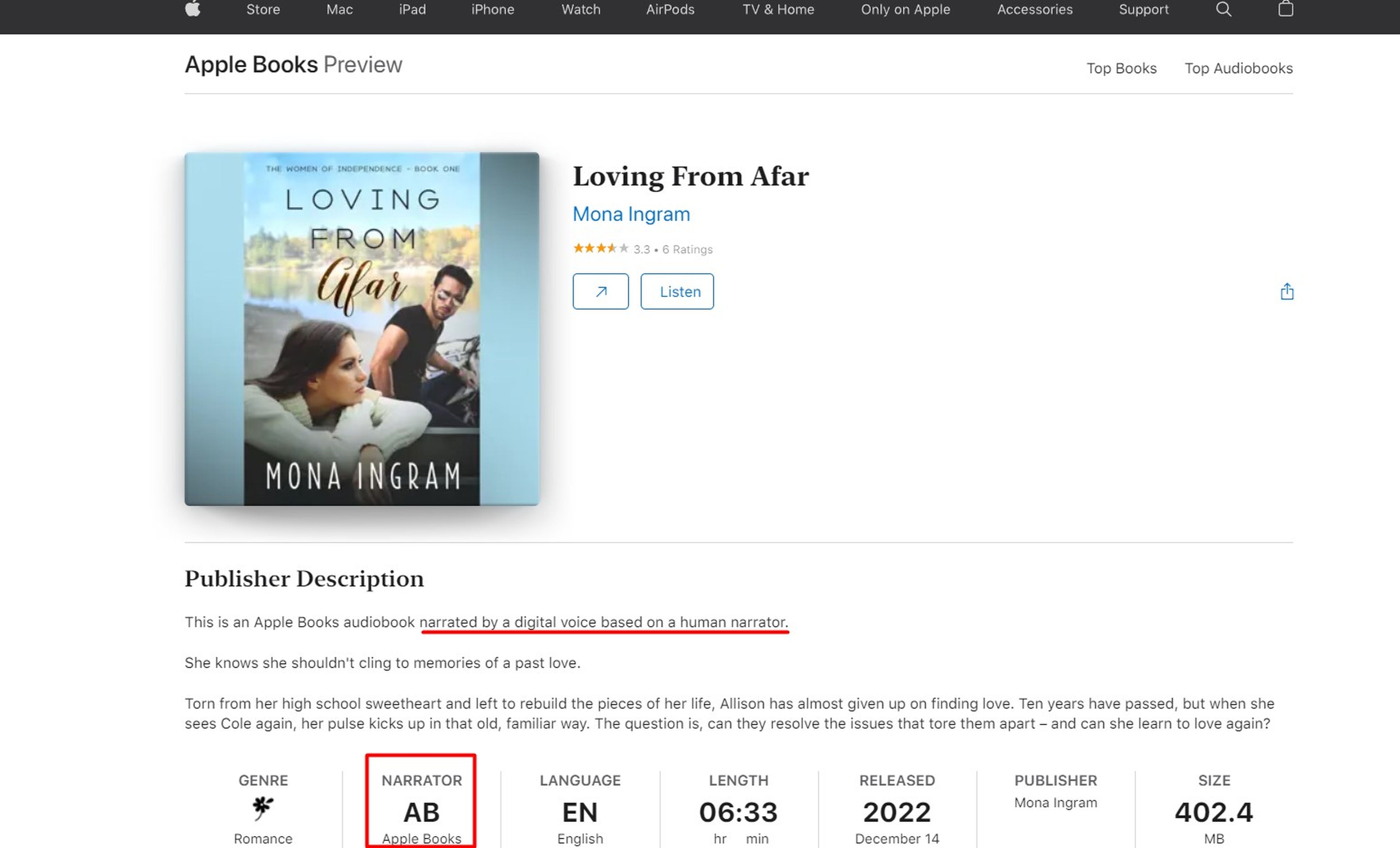 ChatGPT solo fue el principio: Apple utiliza un inteligencia artificial para crear audiolibros