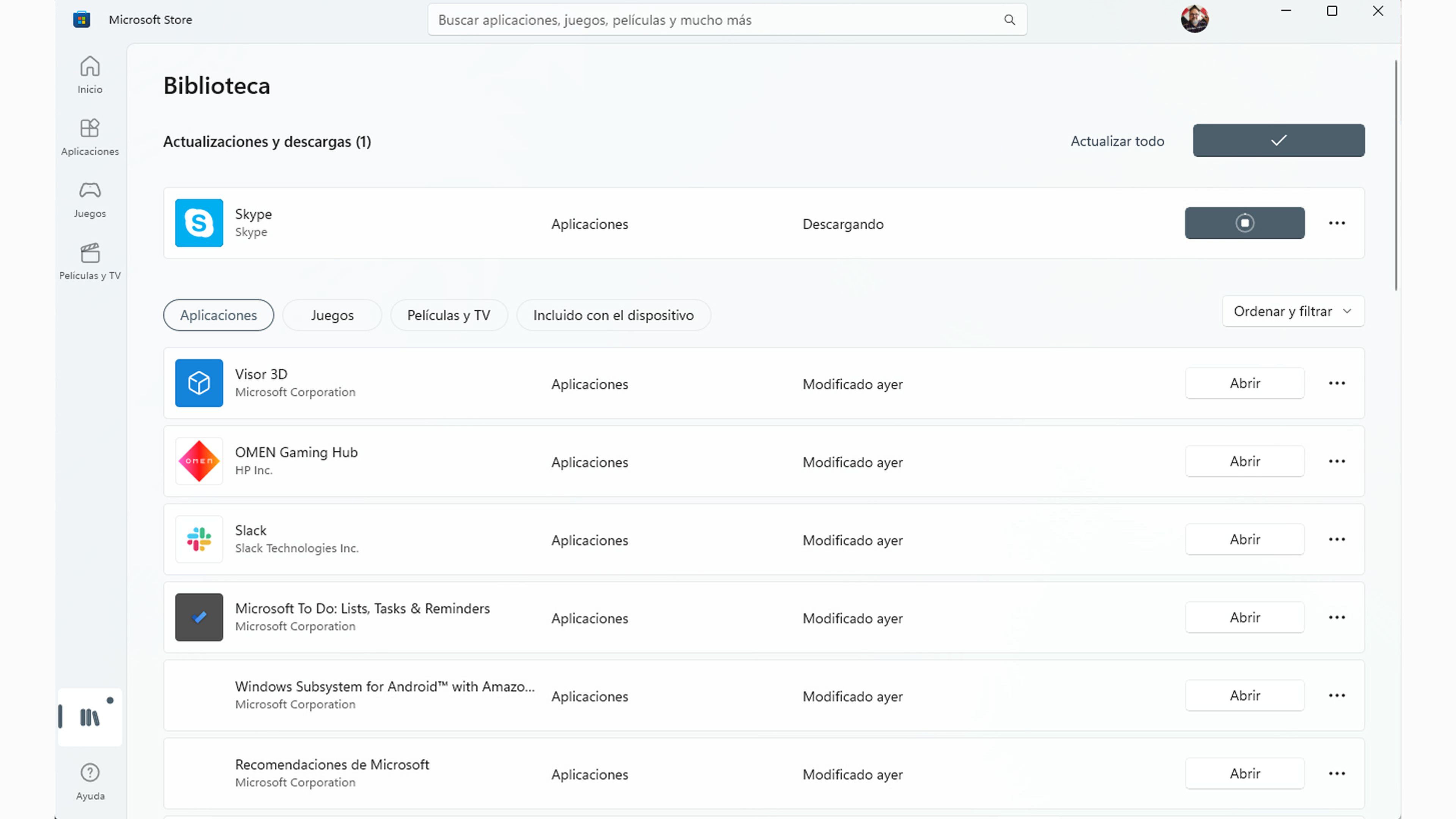 Actualizar aplicaciones en Microsoft 11