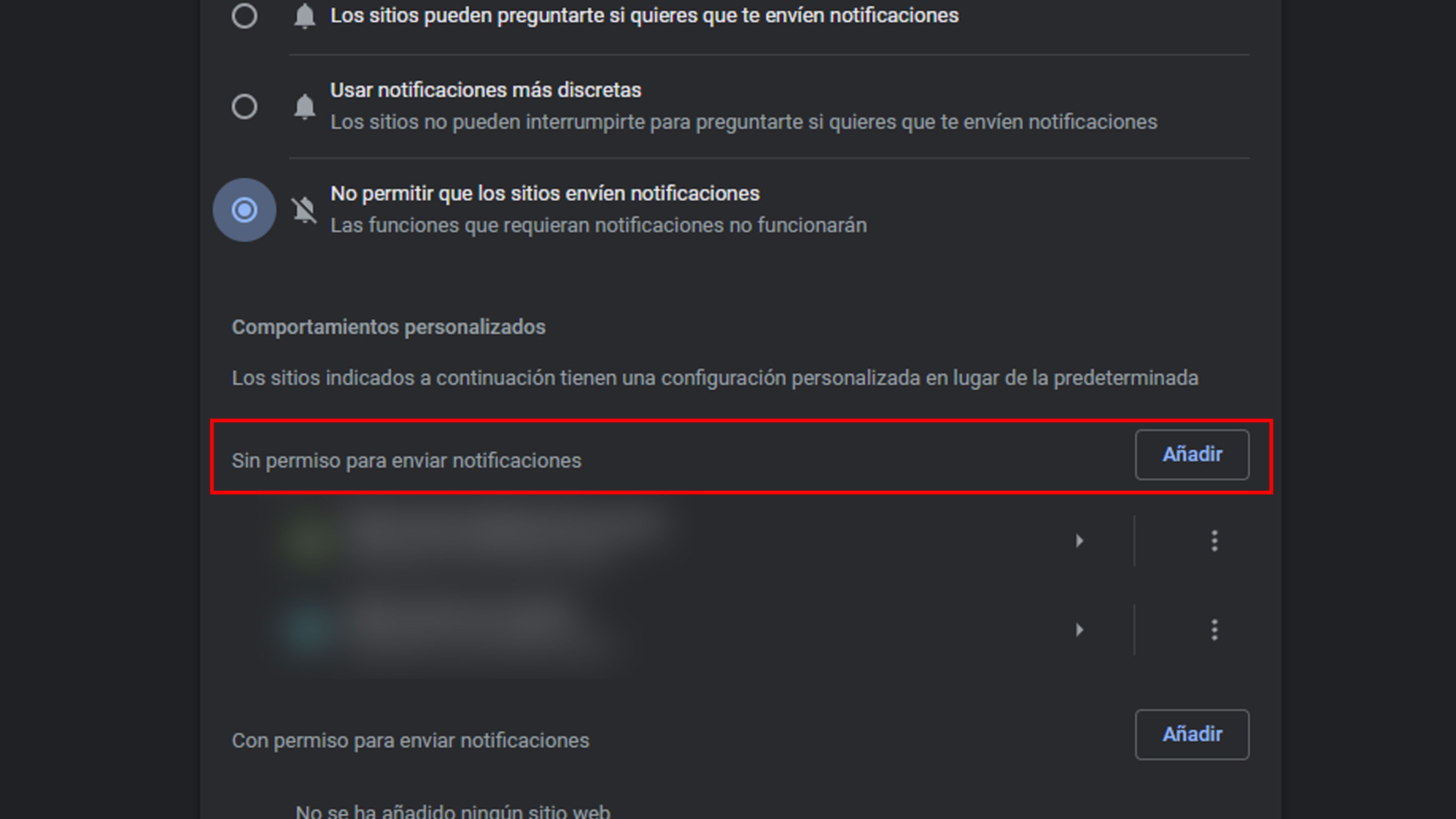 Desactivas notificaciones Google Chrome