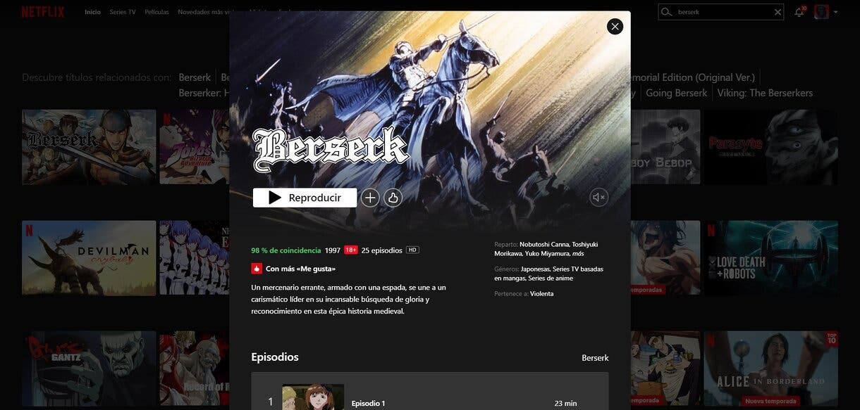 berserk anime netflix