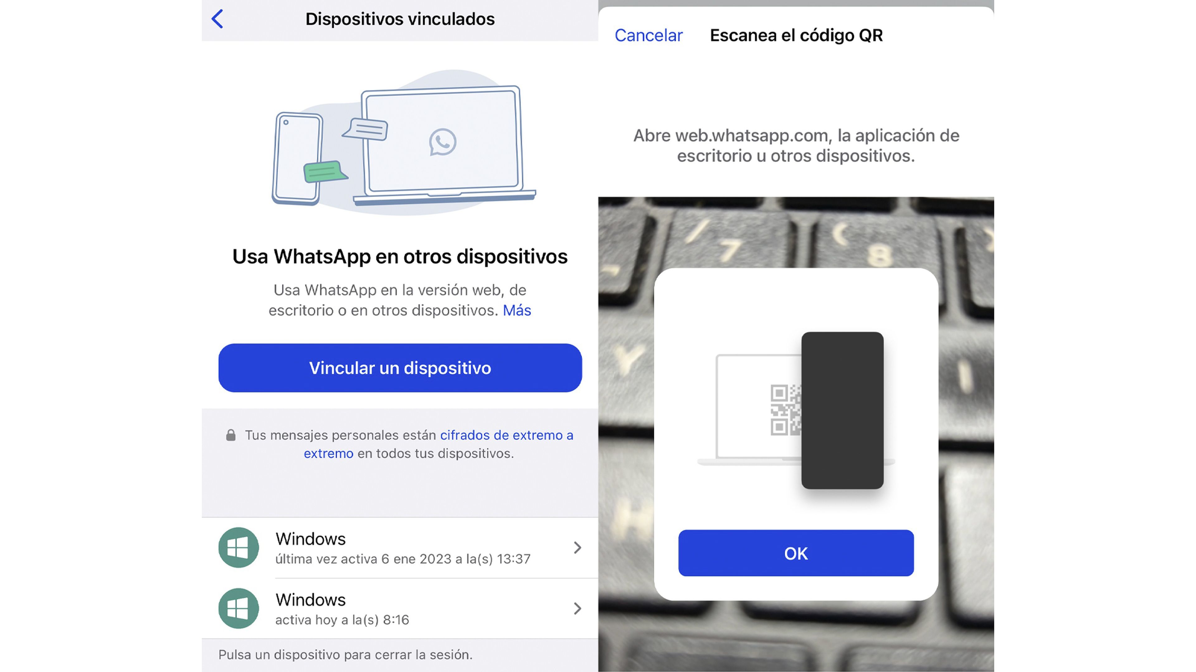 Vincular en WhatsApp