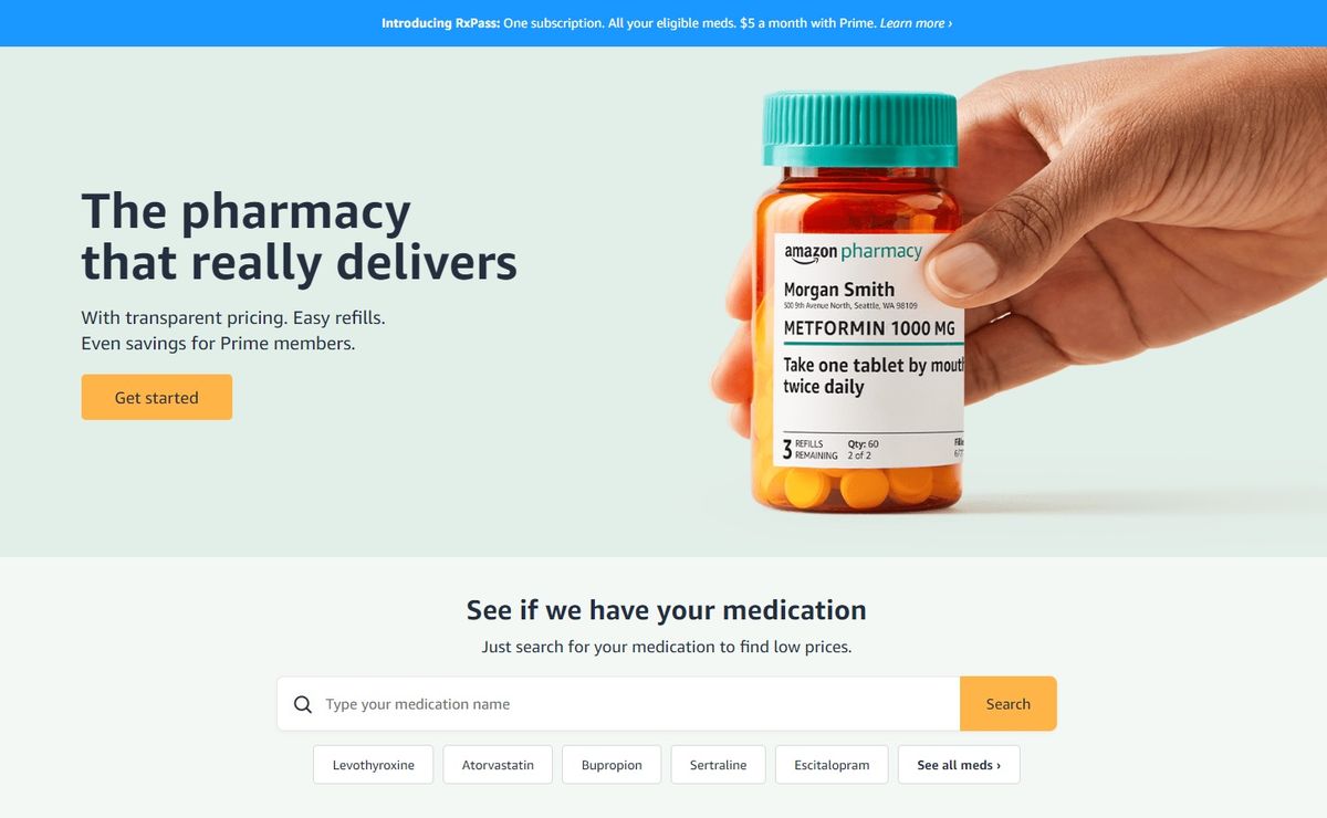 Amazon prueba una nueva suscripción… de medicamentos genéricos