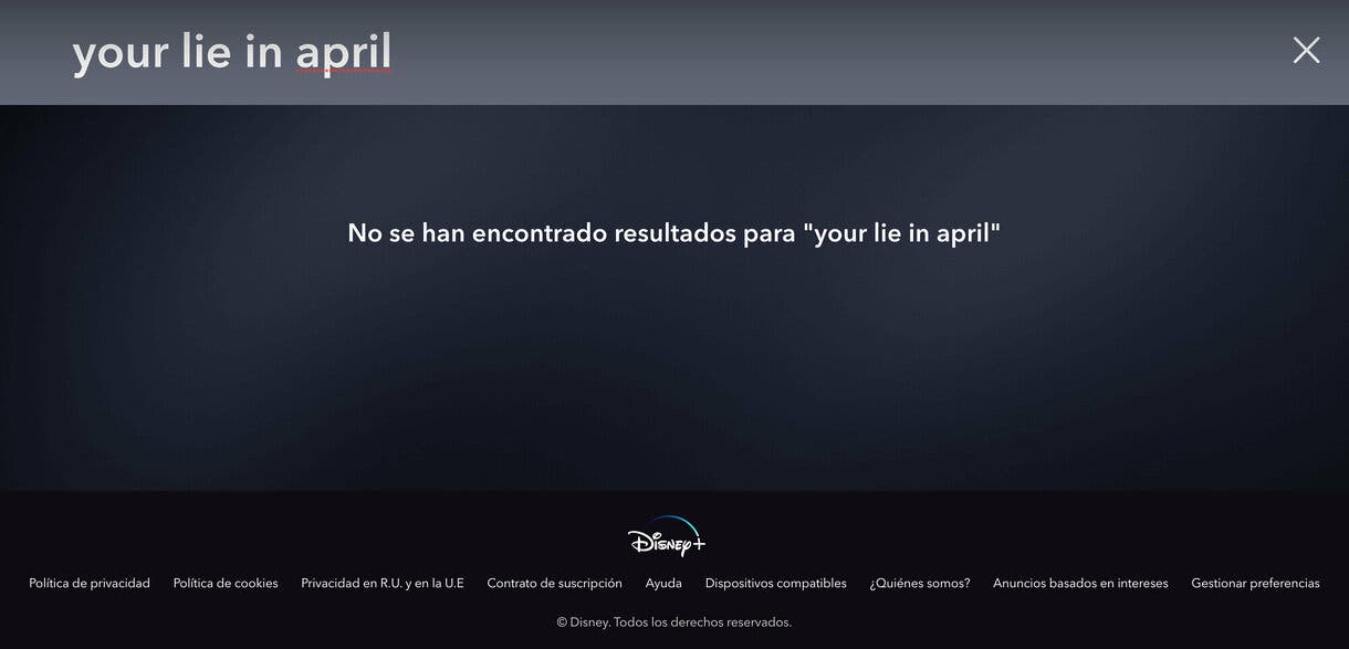 Your Lie in April Disney +