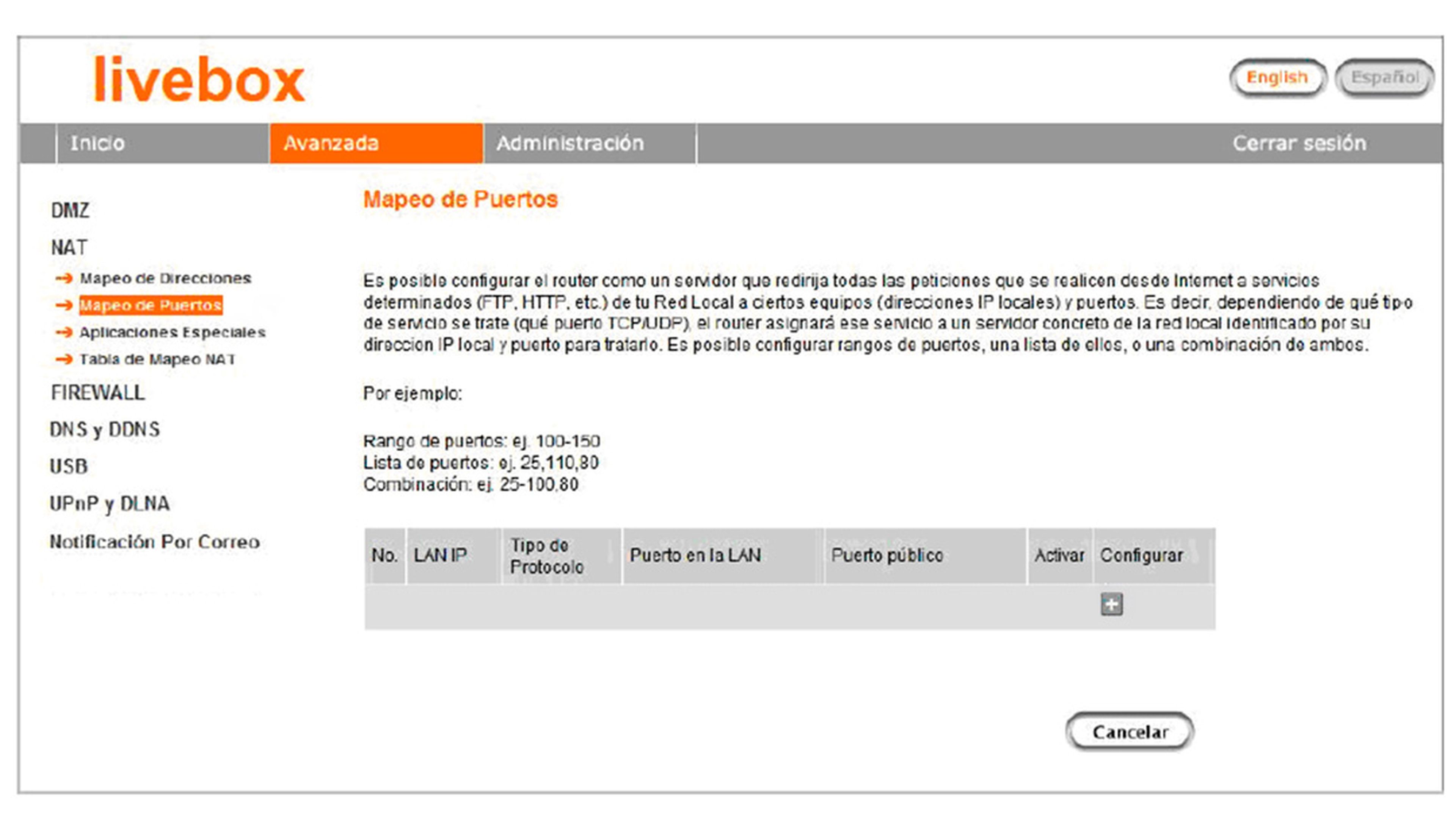Abrir los puertos del router