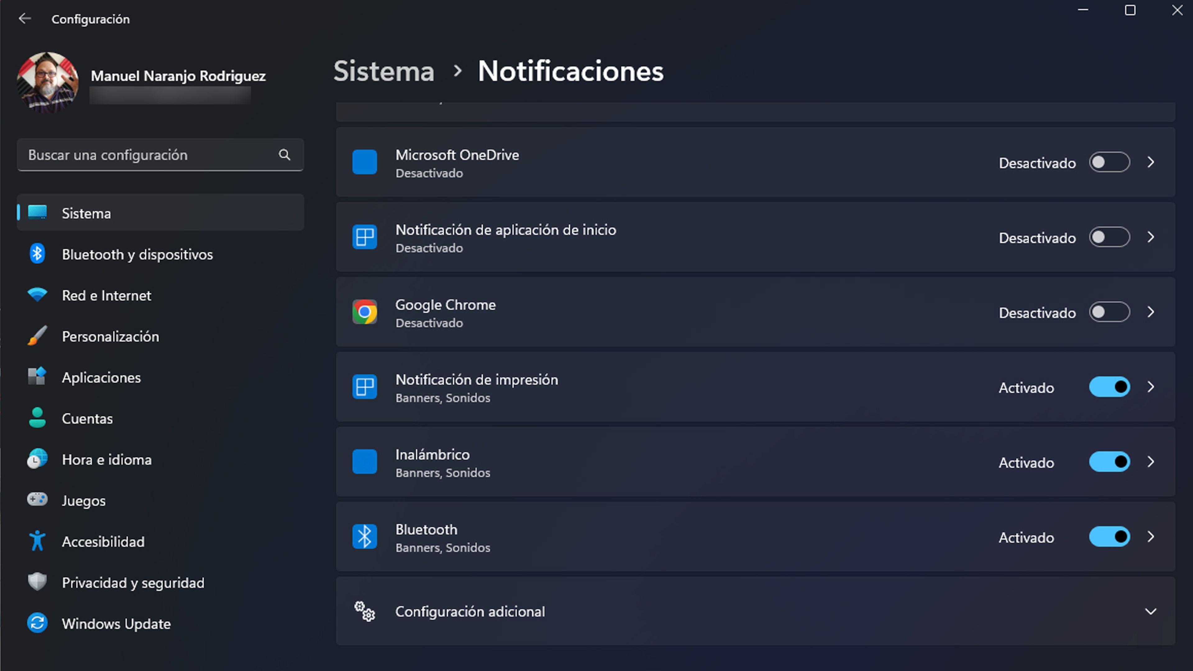 Google Chrome desactivar notificaciones