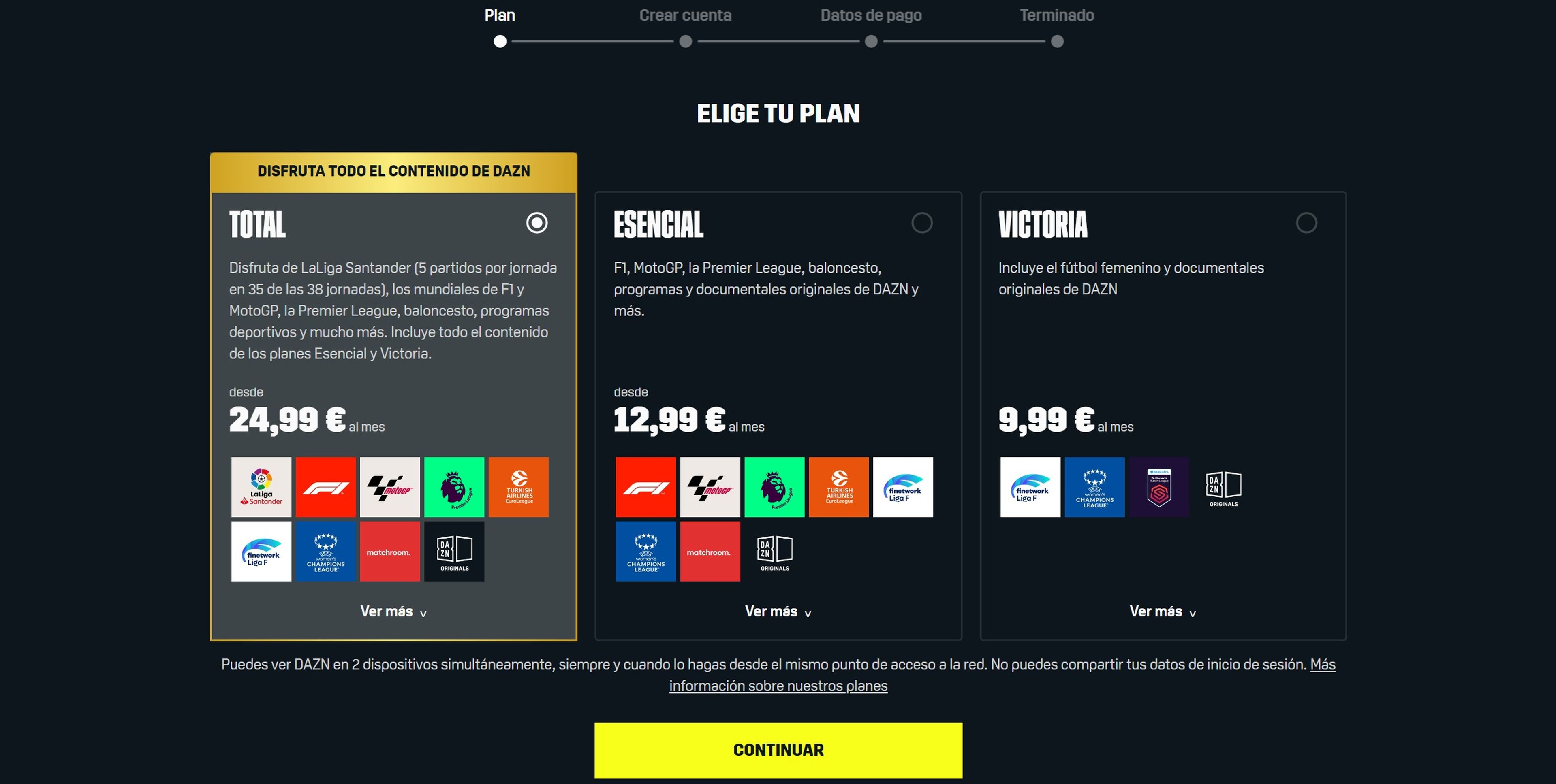 DAZN sube de nuevos sus precios: ver el fútbol, la Fórmula 1 y MotoGP más caro en 2023