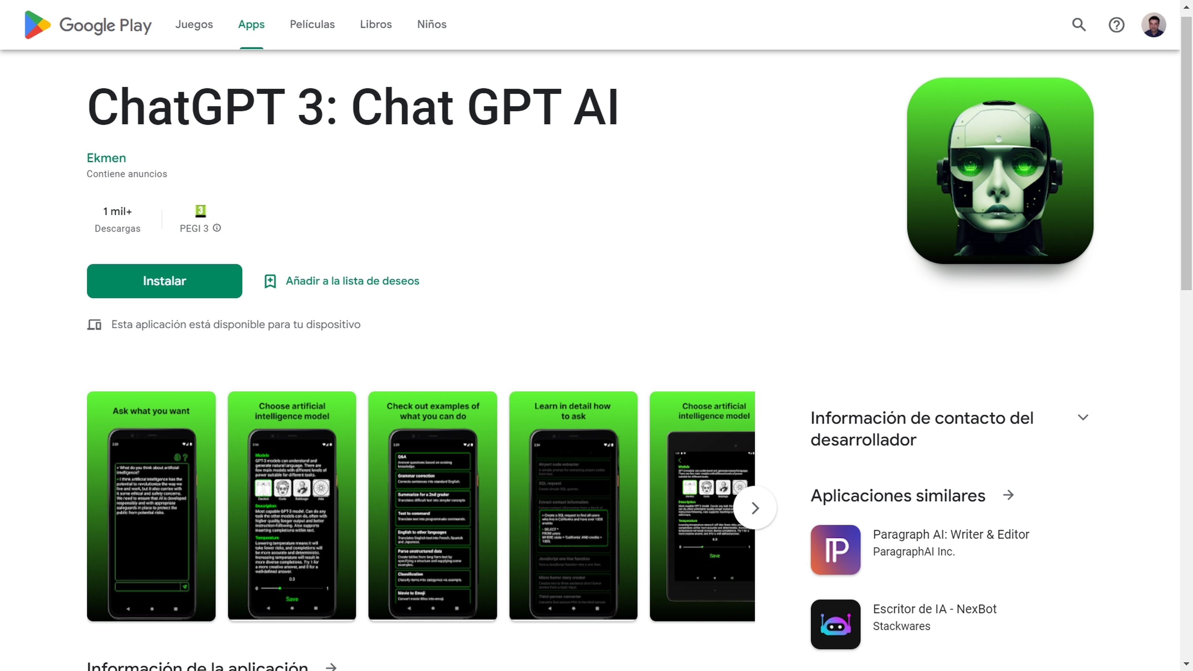 ChatGPT falso