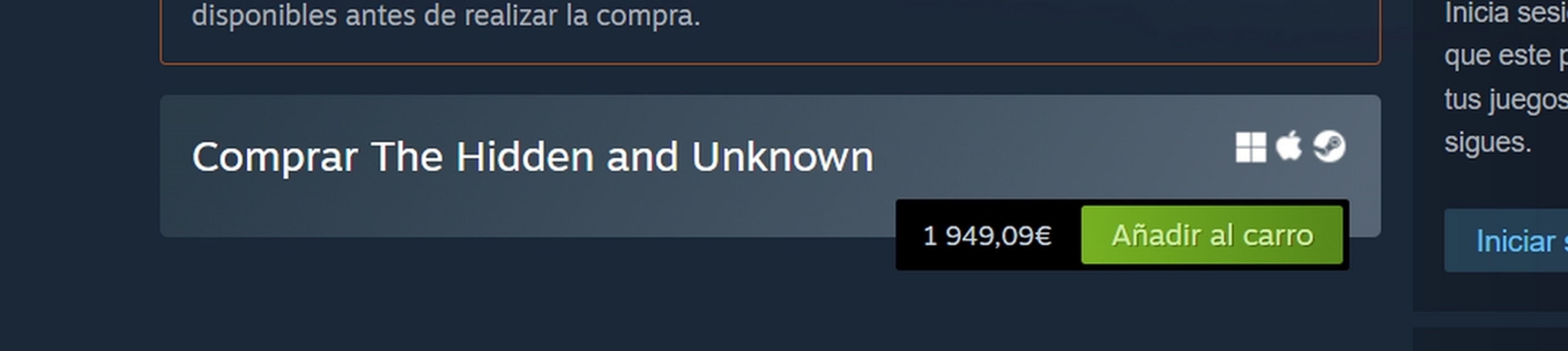 El juego más caro de Steam