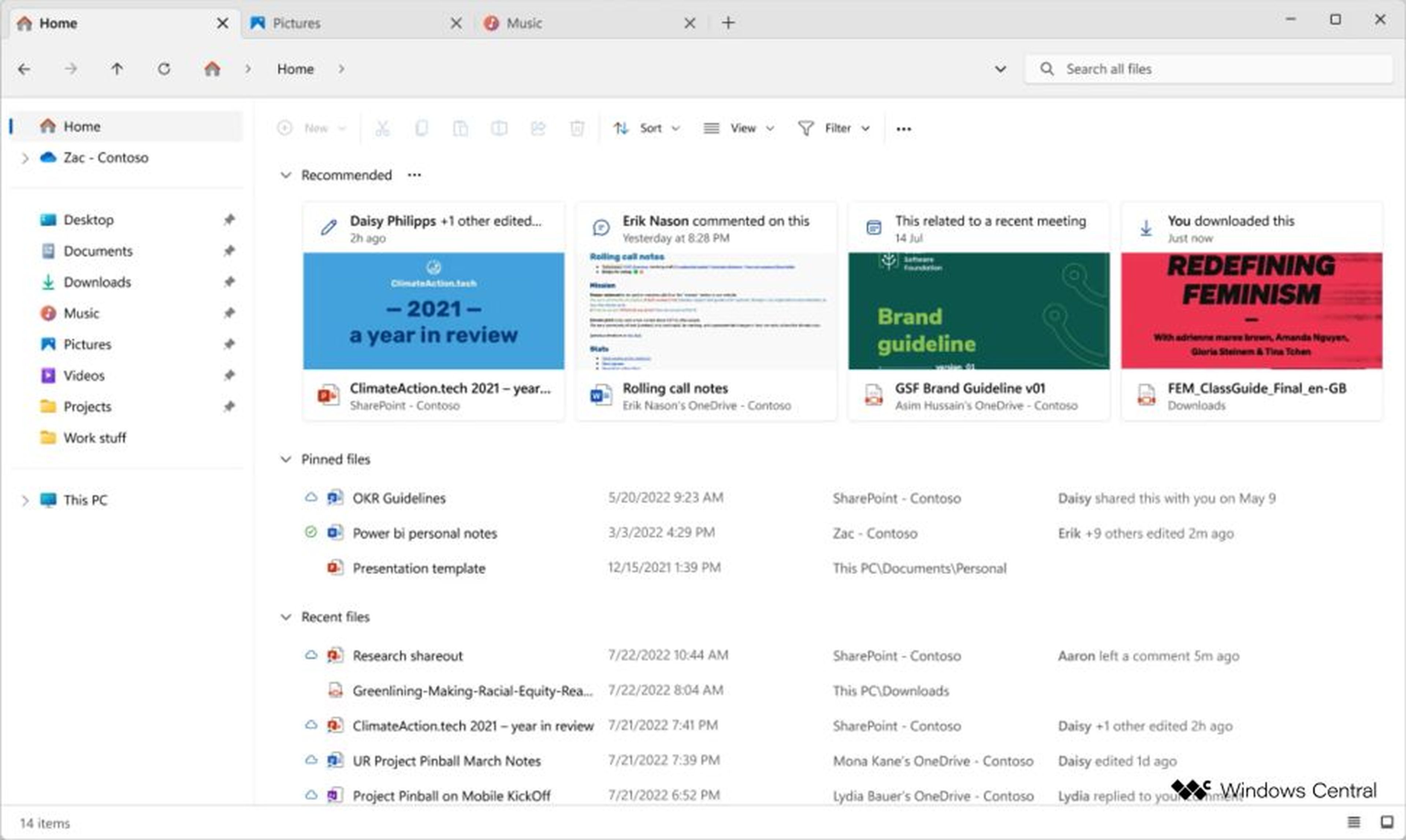 Nube, correos y archivos: así será el próximo Explorador de archivos de Windows 11