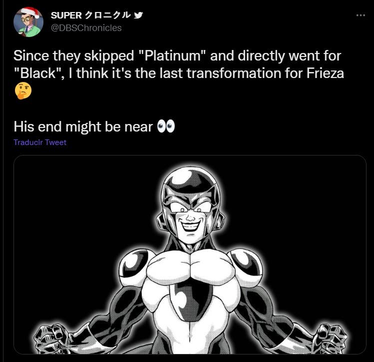 black frieza tuit muerte