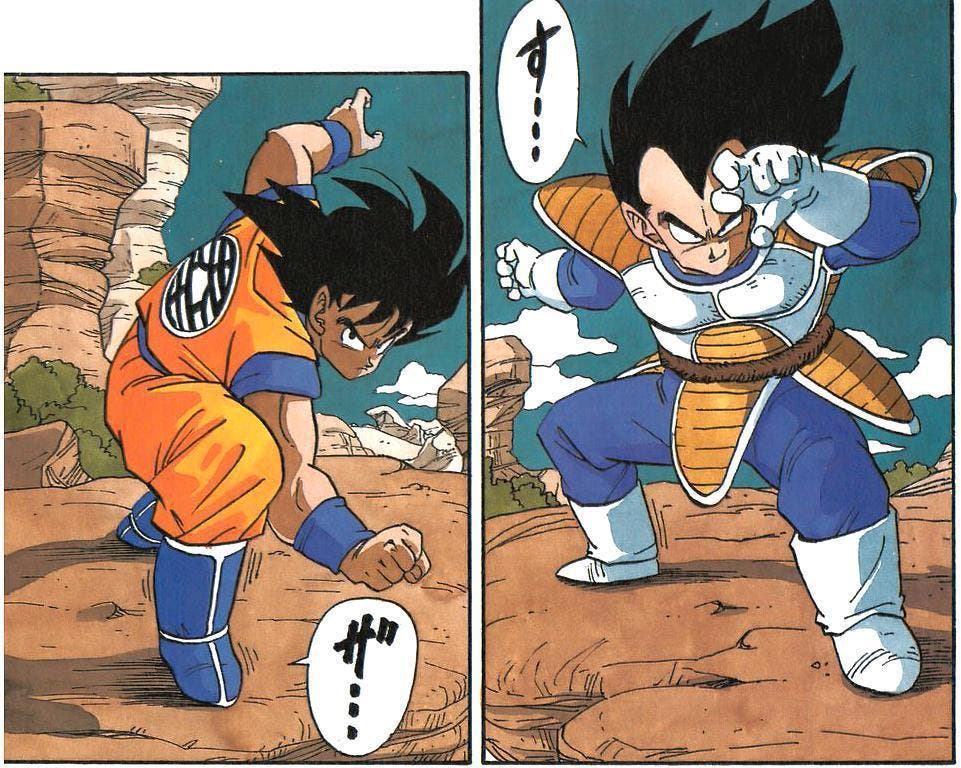 goku vegeta pose