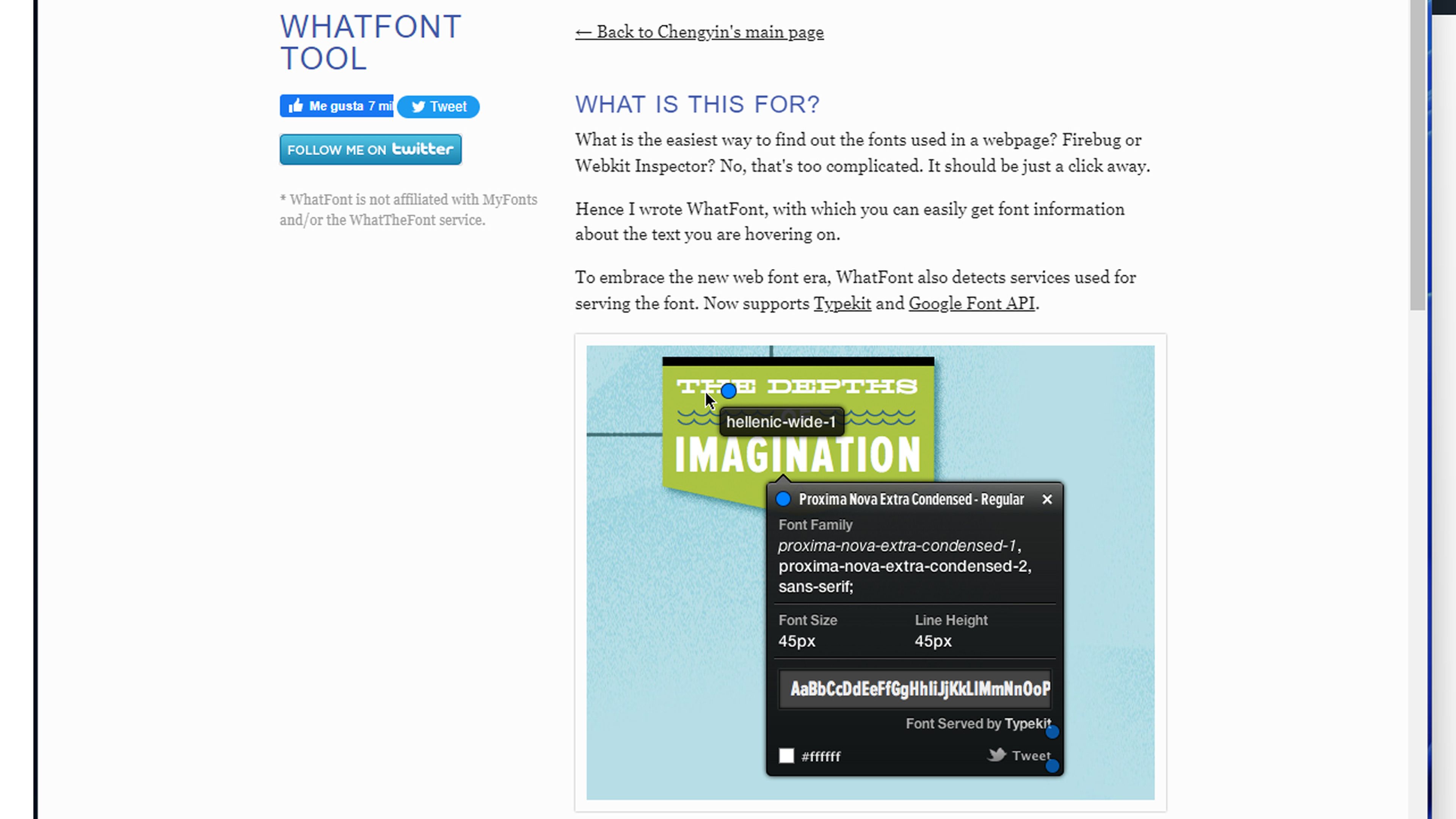 WhatFont Tool