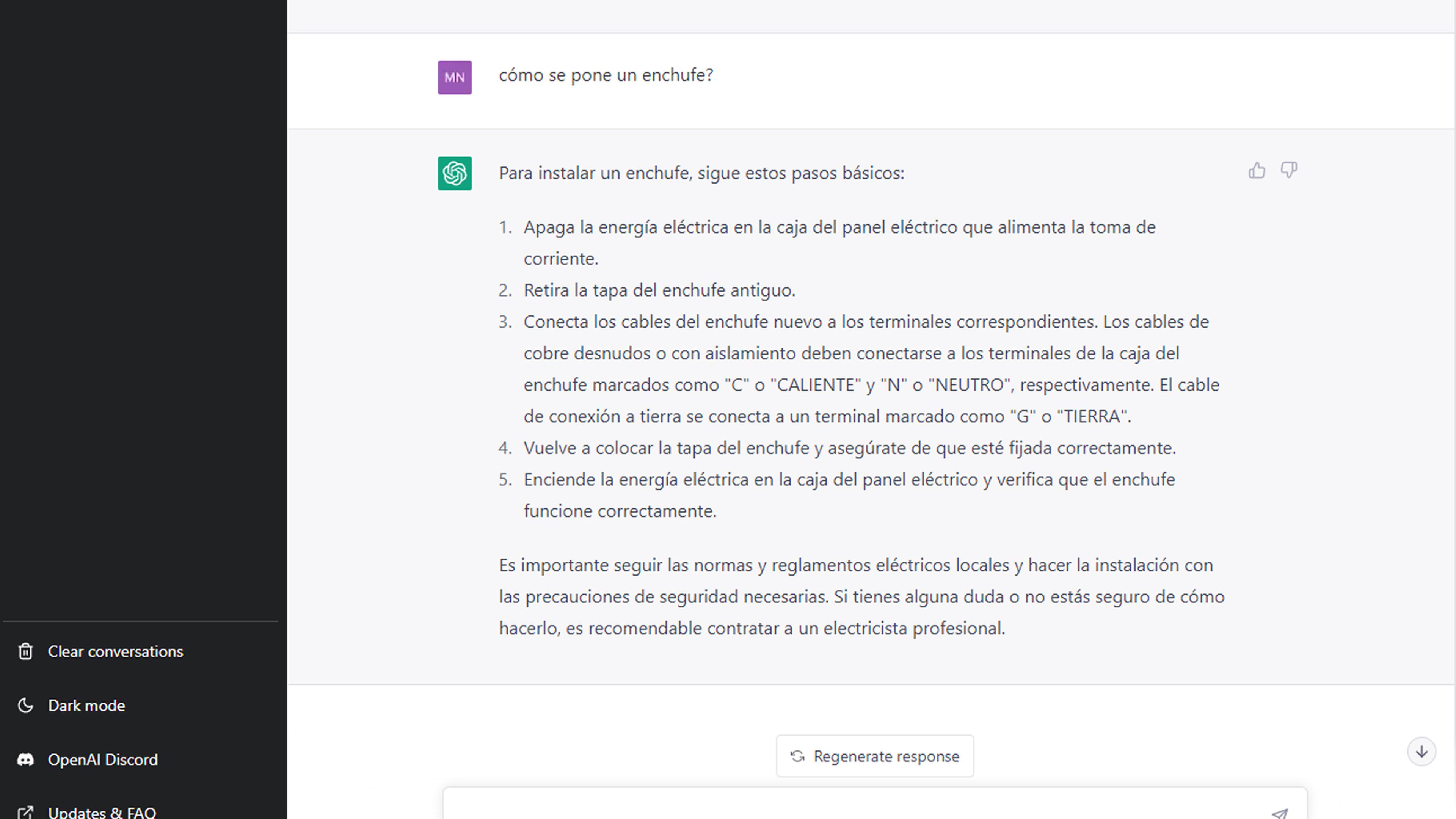 Cómo se pone un enchufe ChatGPT