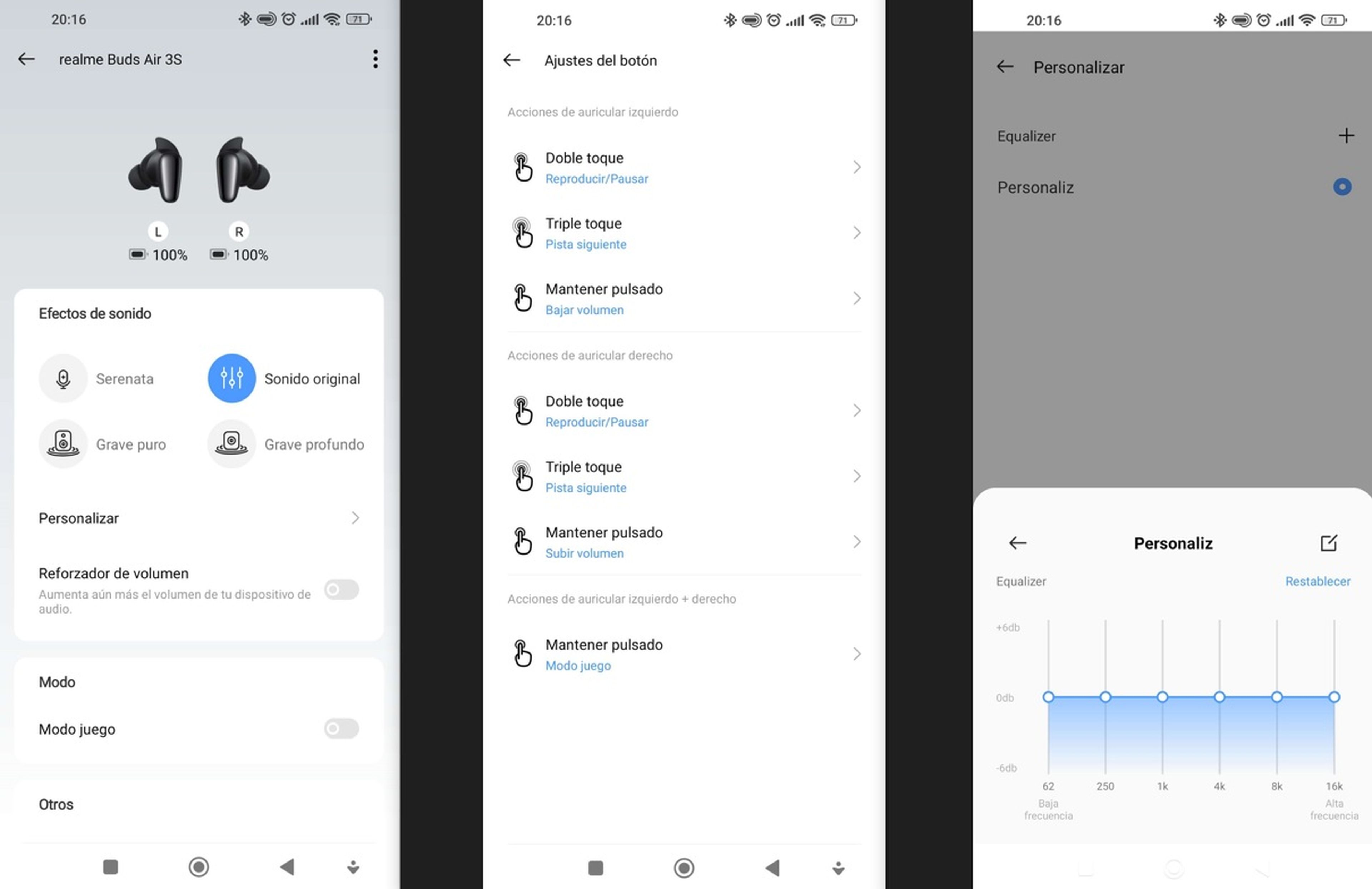 Aplicación de realme Buds Air 3S