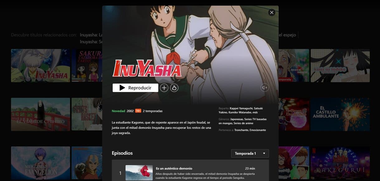 inuyasha anime netflix