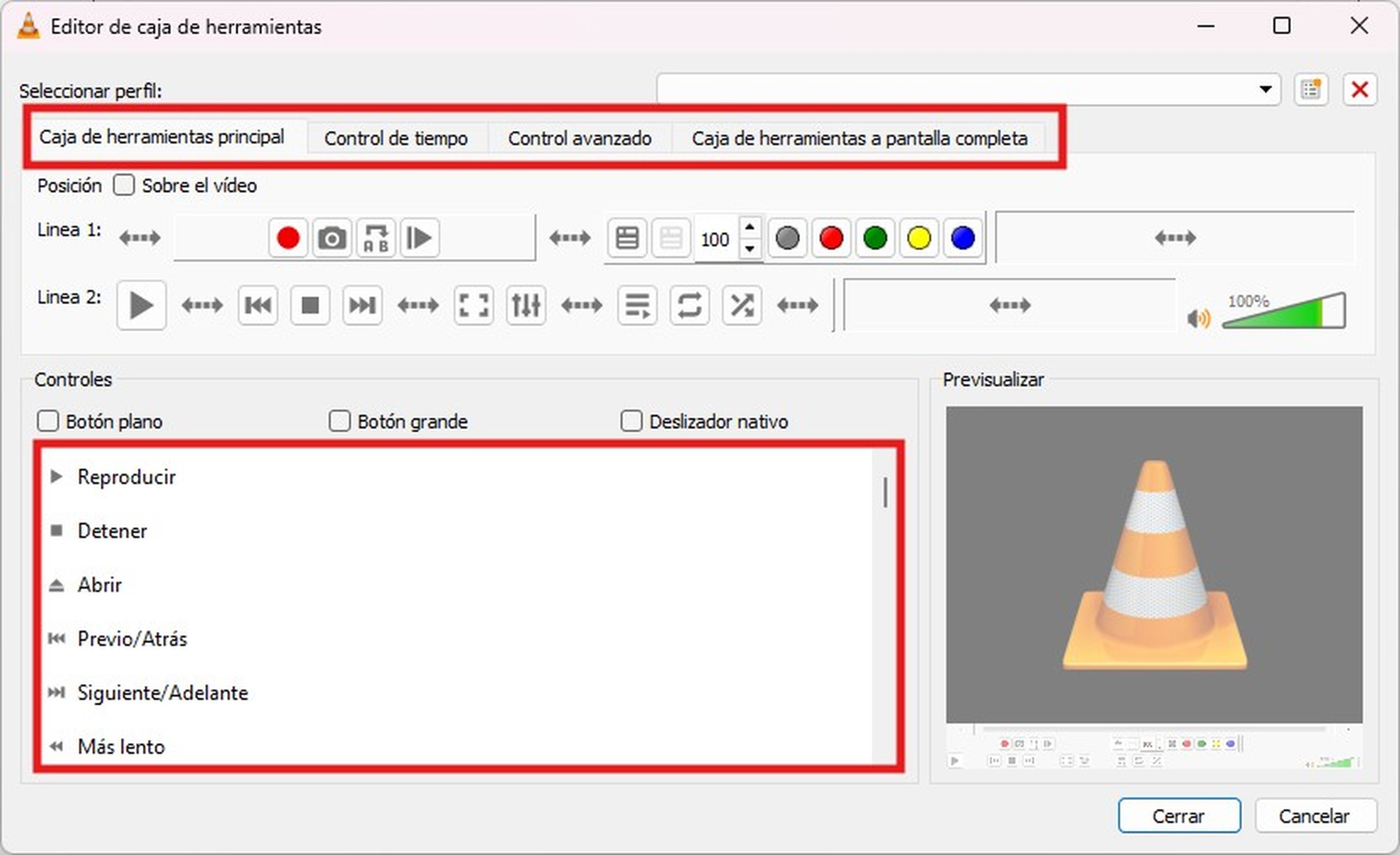 Personaliza las funciones del editor de barras de herramientas