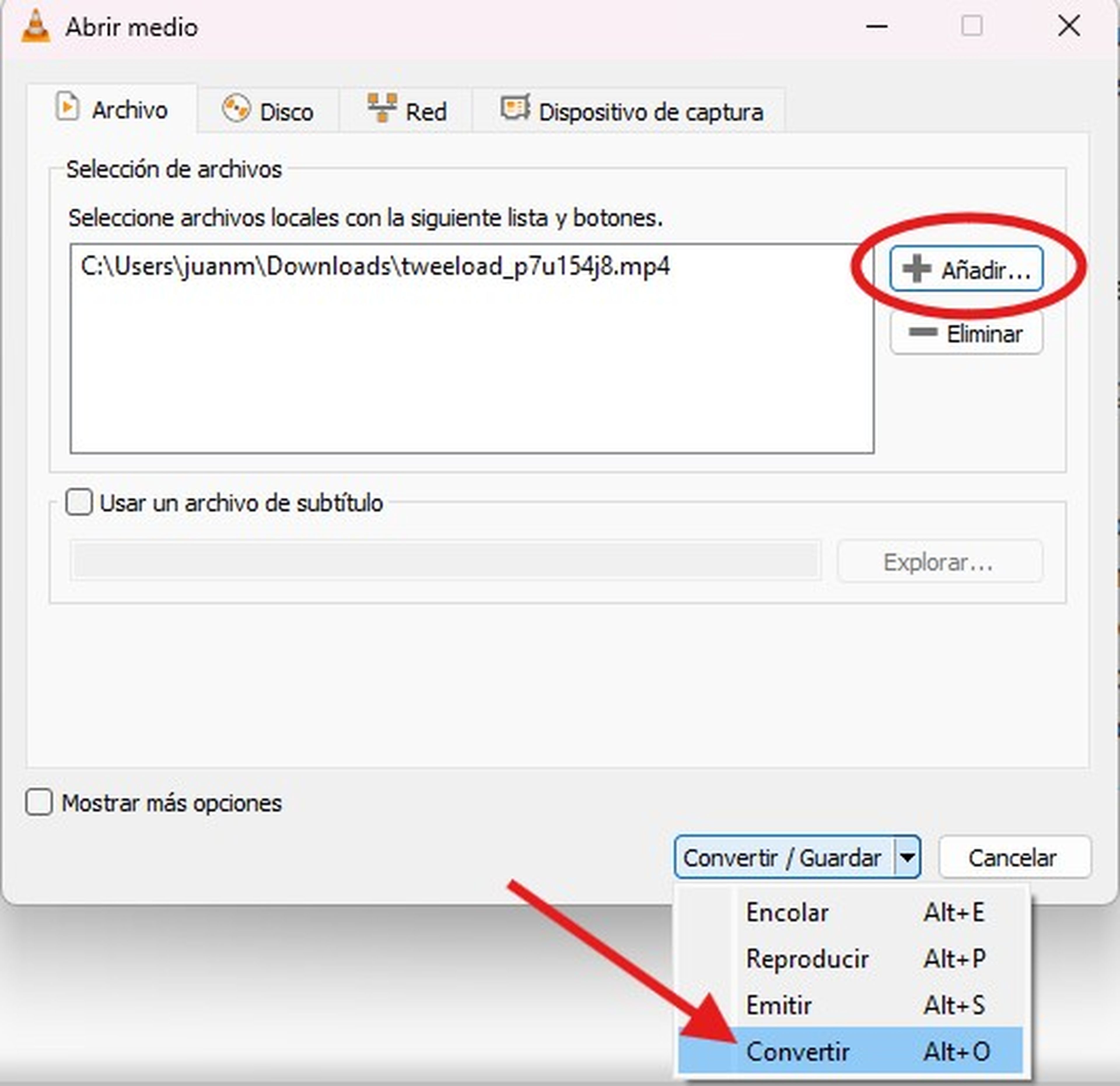 Convertir vídeos a otros formatos compatibles