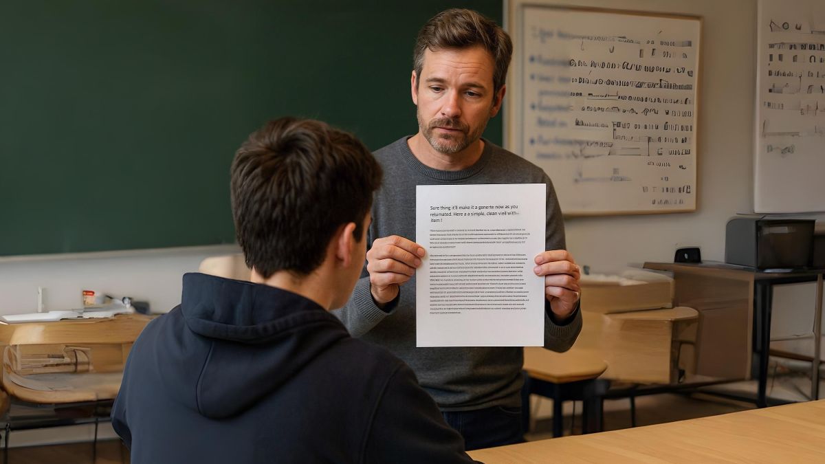 Se le olvidó de borrar el prompt de ChatGPT en su trabajo y su profesor lo hace público