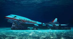 Ya puedes bucear dentro de un Boeing 747, y es espectacular