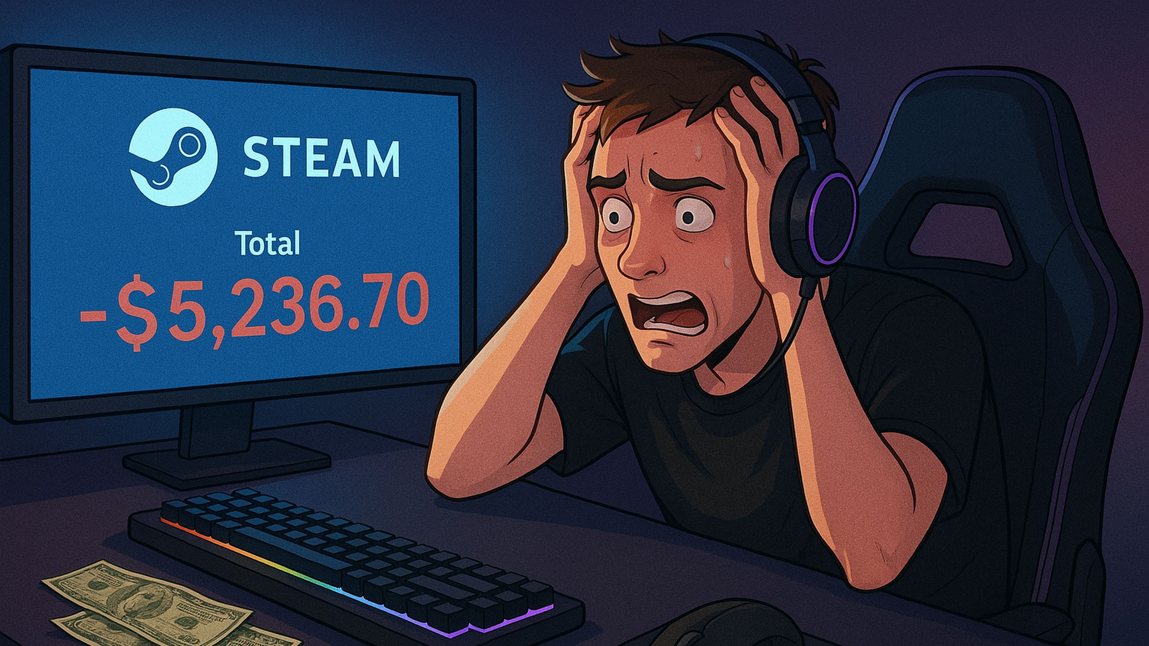 Steam tiene una herramienta oculta que te dice la cantidad de dinero que te has gastado