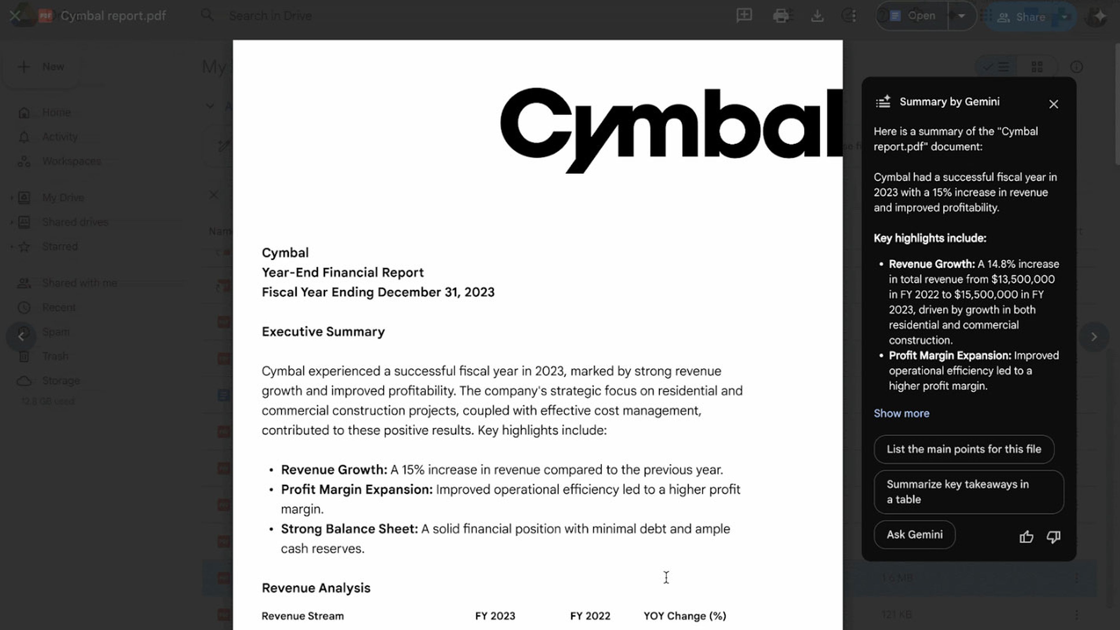 Google integra Gemini en Workspace para resumir documentos y crear formularios