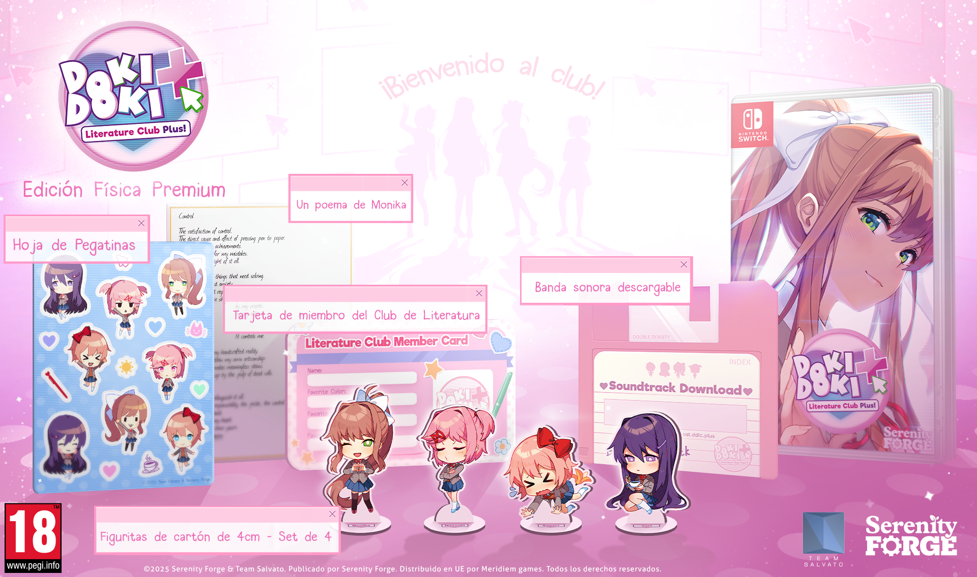 La edición física premium de Doki Doki Literature Club Plus ya está disponible para Nintendo Switch