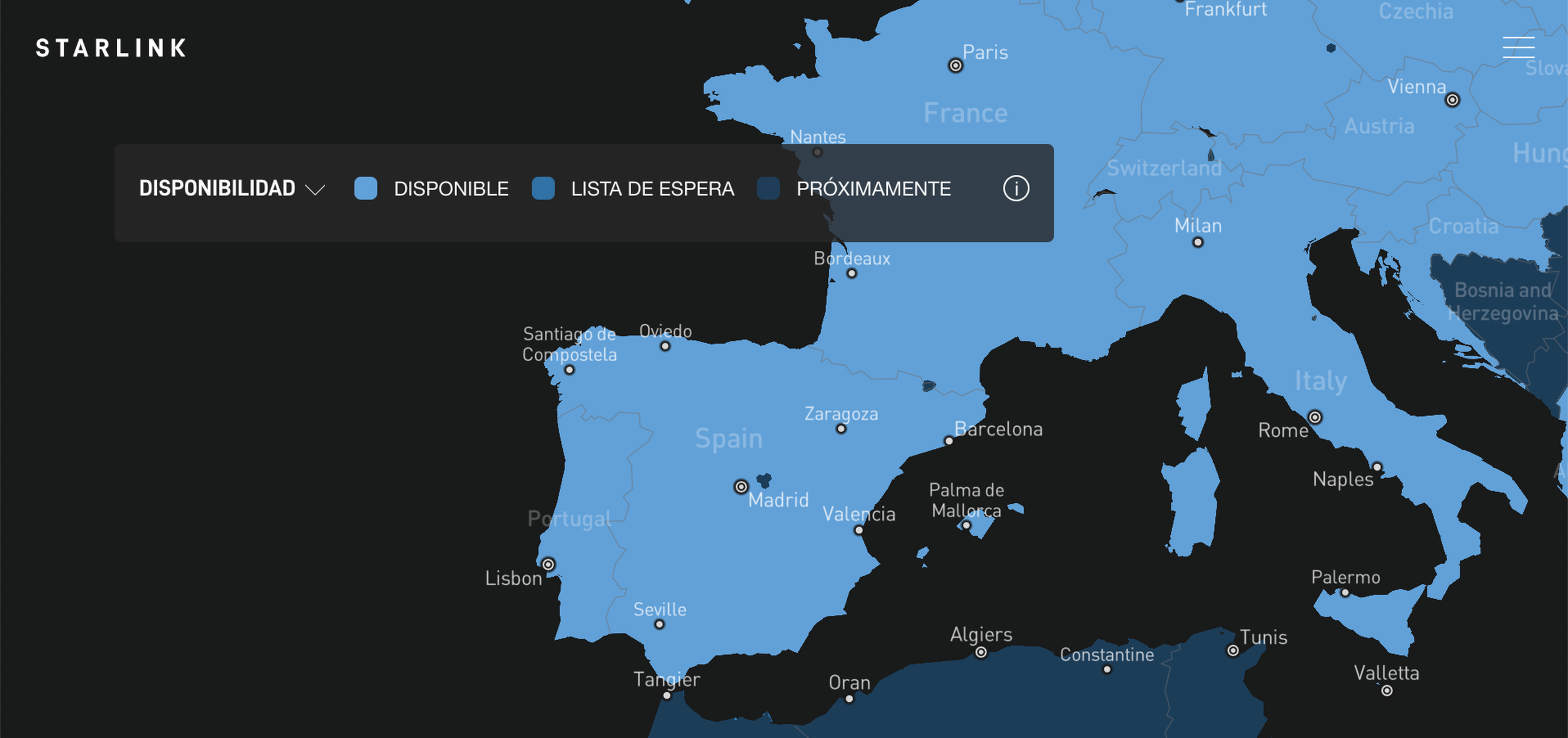 Elon Musk tiene un problema en España: Starlink opera en zonas remotas de todo el mundo, pero no tiene cobertura en esta región