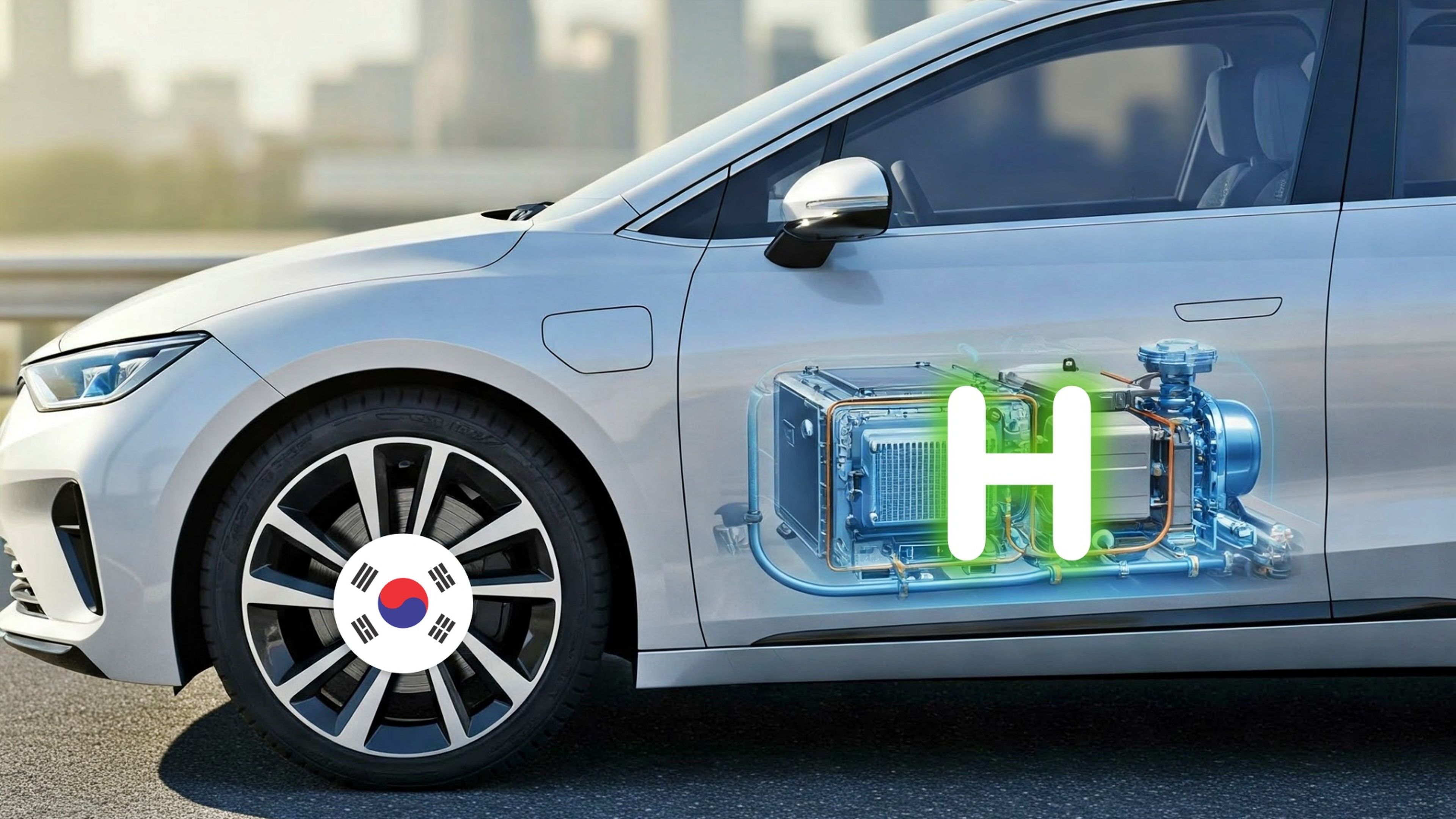 Coche con combustible de hidrógeno