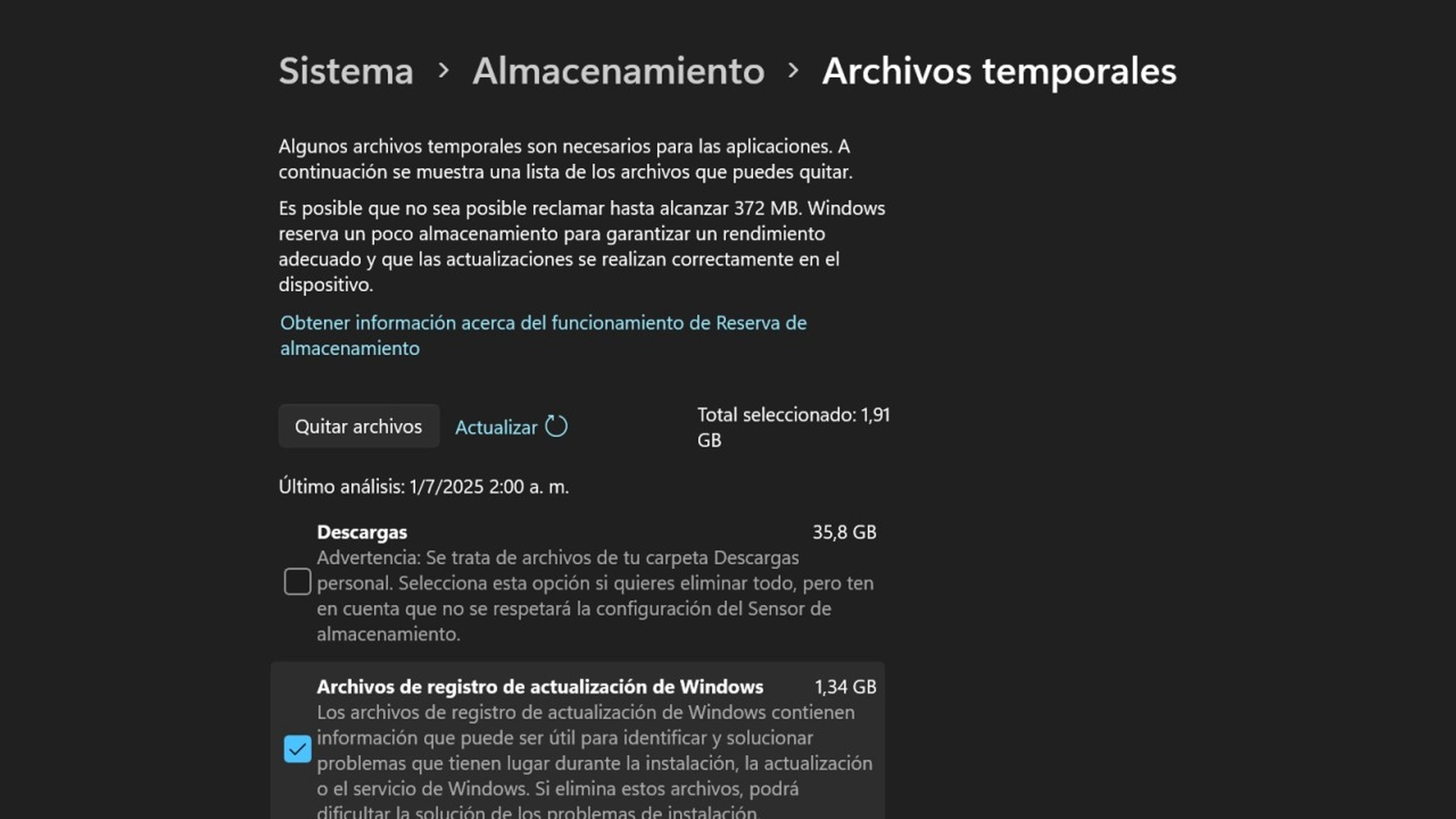 Archivos Temporales de Windows 11
