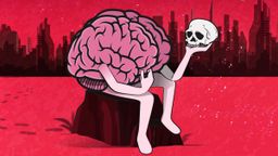 Cerebro con calavera